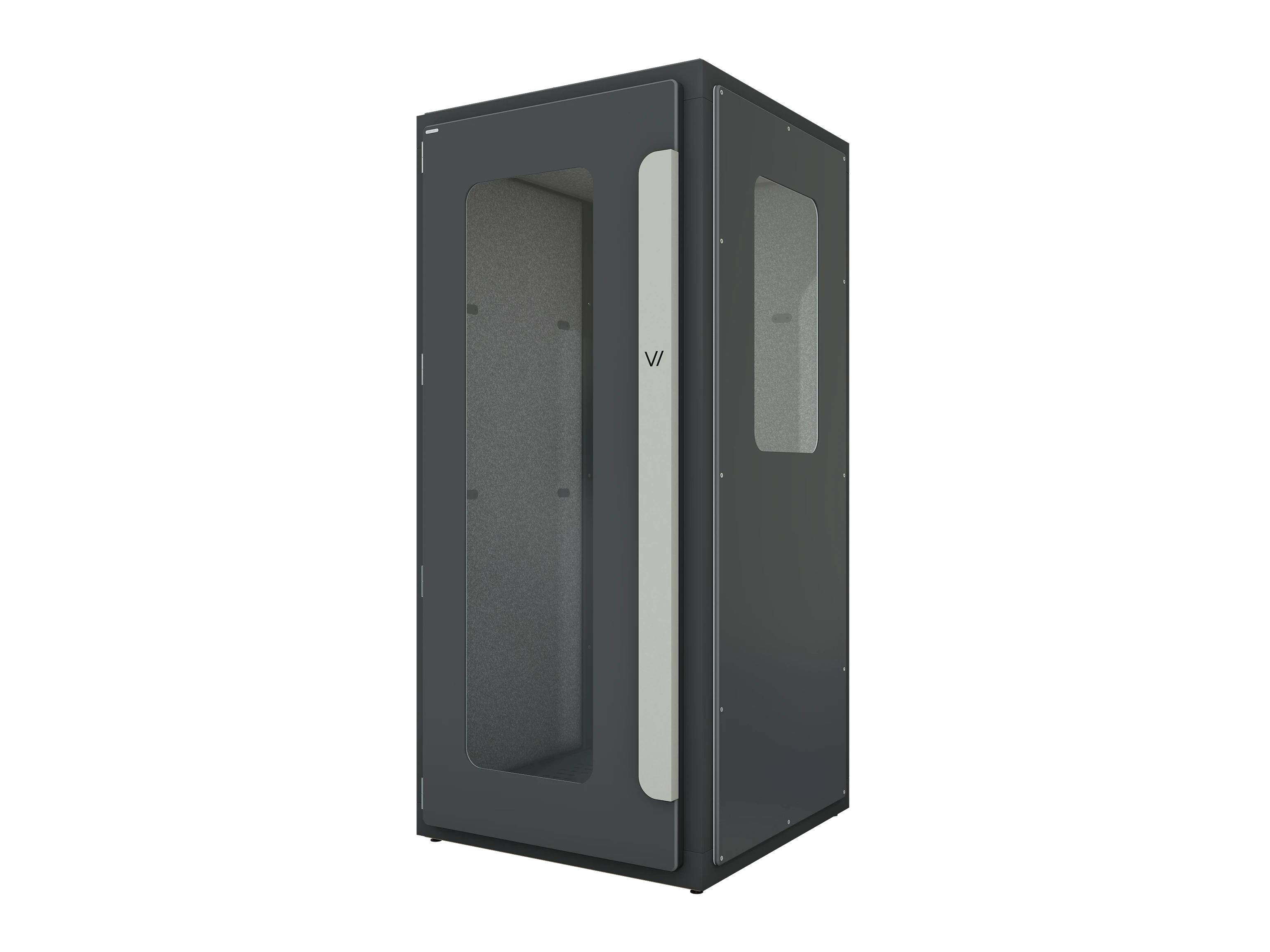 Vicoustic VicBooth ULTRA Soundproofing Booth Configuration C 1x1 Front in Black Matte