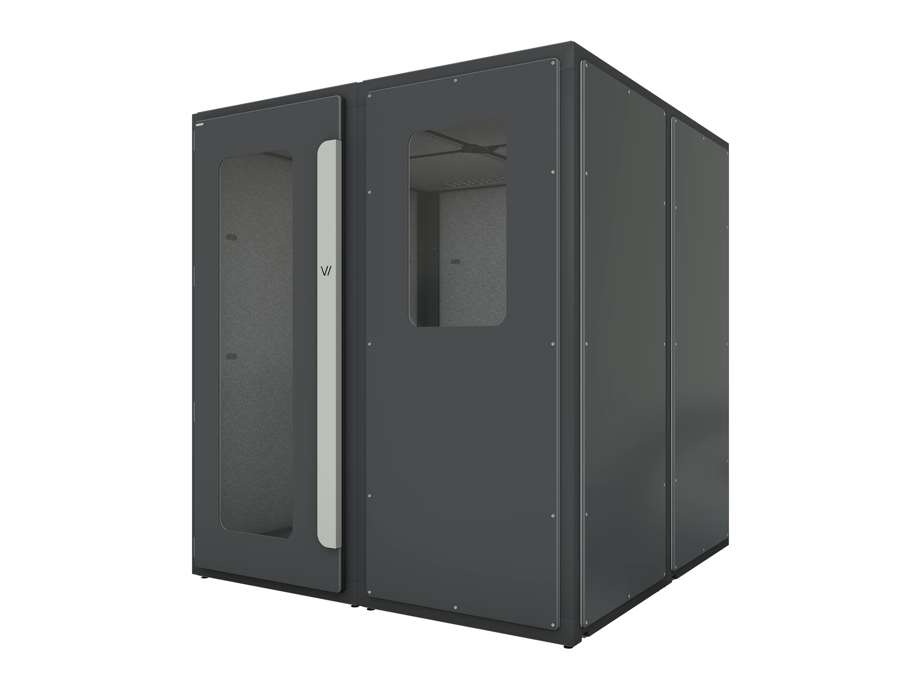 Vicoustic VicBooth ULTRA Soundproofing Booth Configuration C 2x2 Front in Black Matte