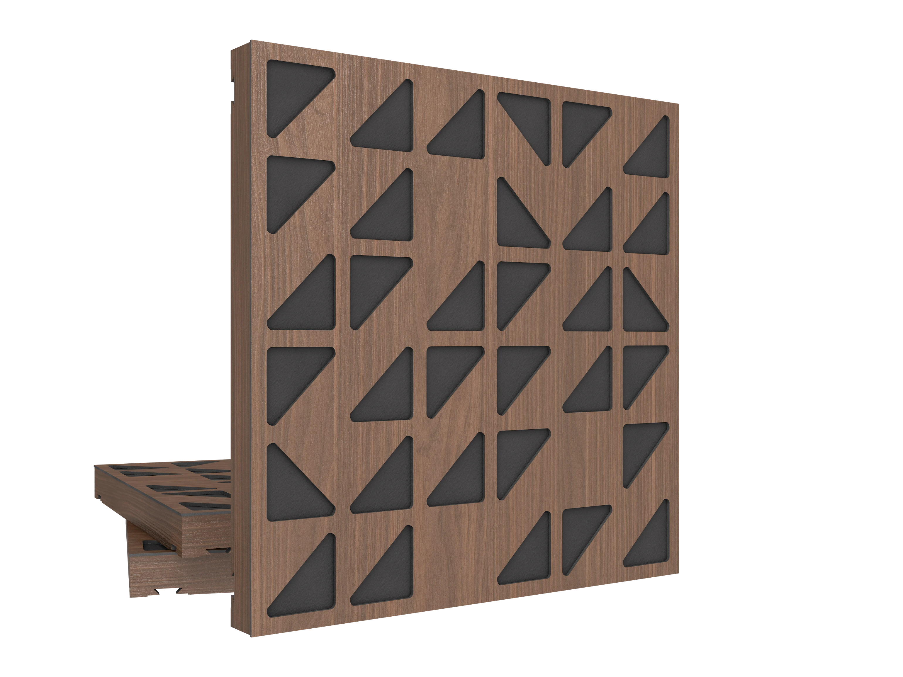 Vicoustic VicPattern Ultra Triangles H1714 Dark Walnut BOX3 Acoustic Absorption Panel