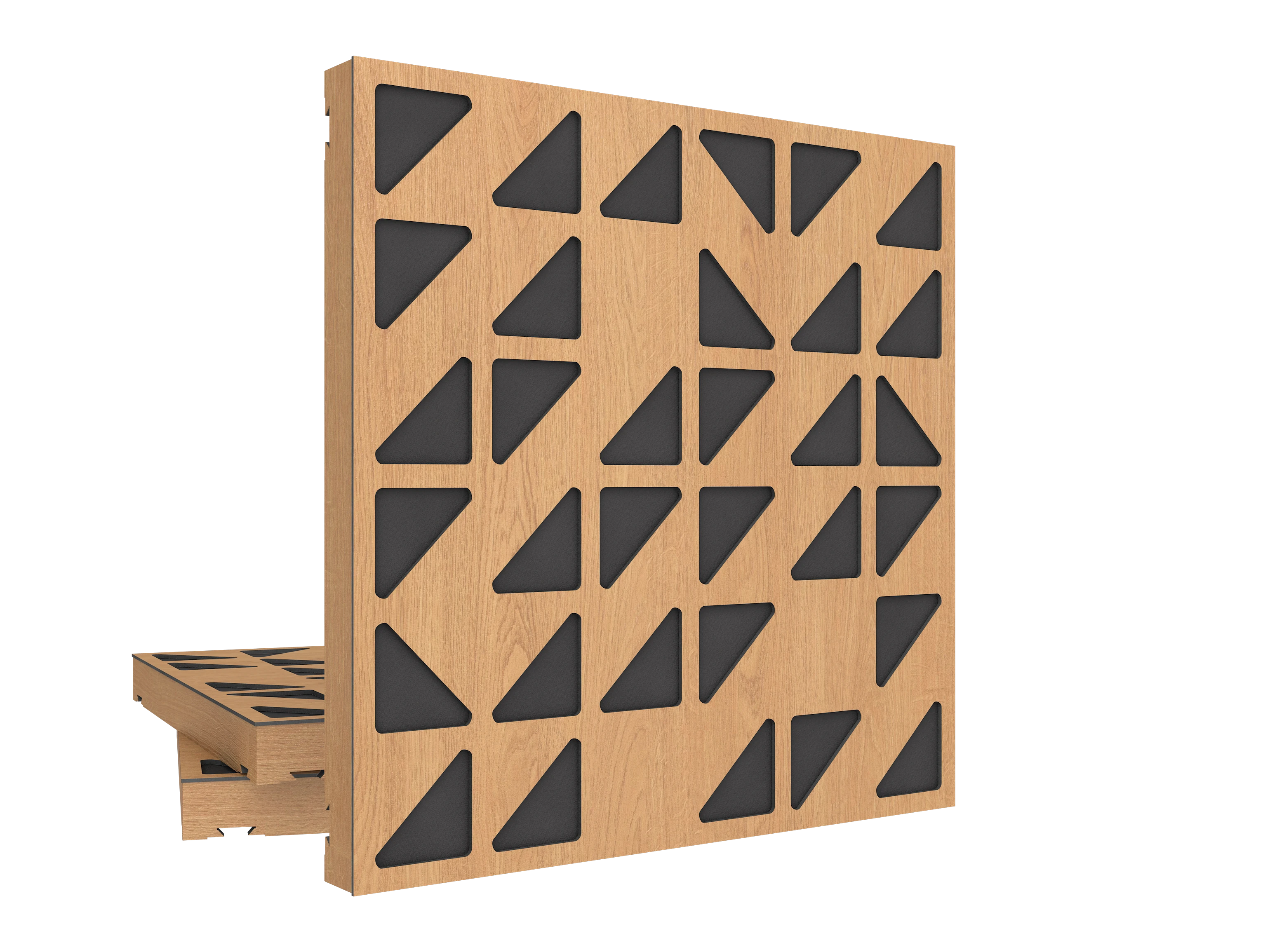 Vicoustic VicPattern Ultra Triangles H3395 Natural Oak BOX3 Acoustic Absorption Panel