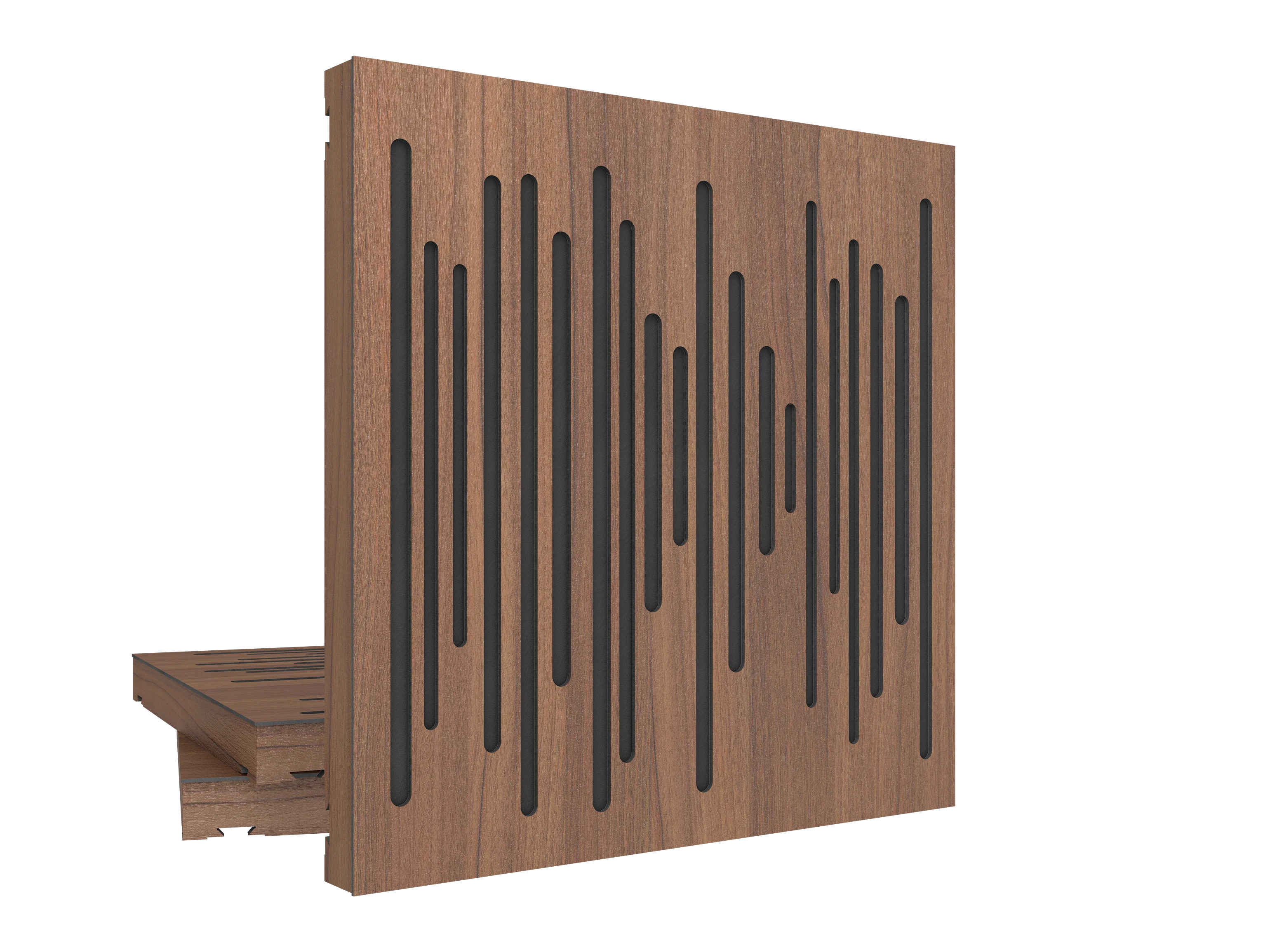 Vicoustic VicPattern Ultra Wavewood H3734 Natural Walnut BOX3 Acoustic Absorption and Diffusion Panel