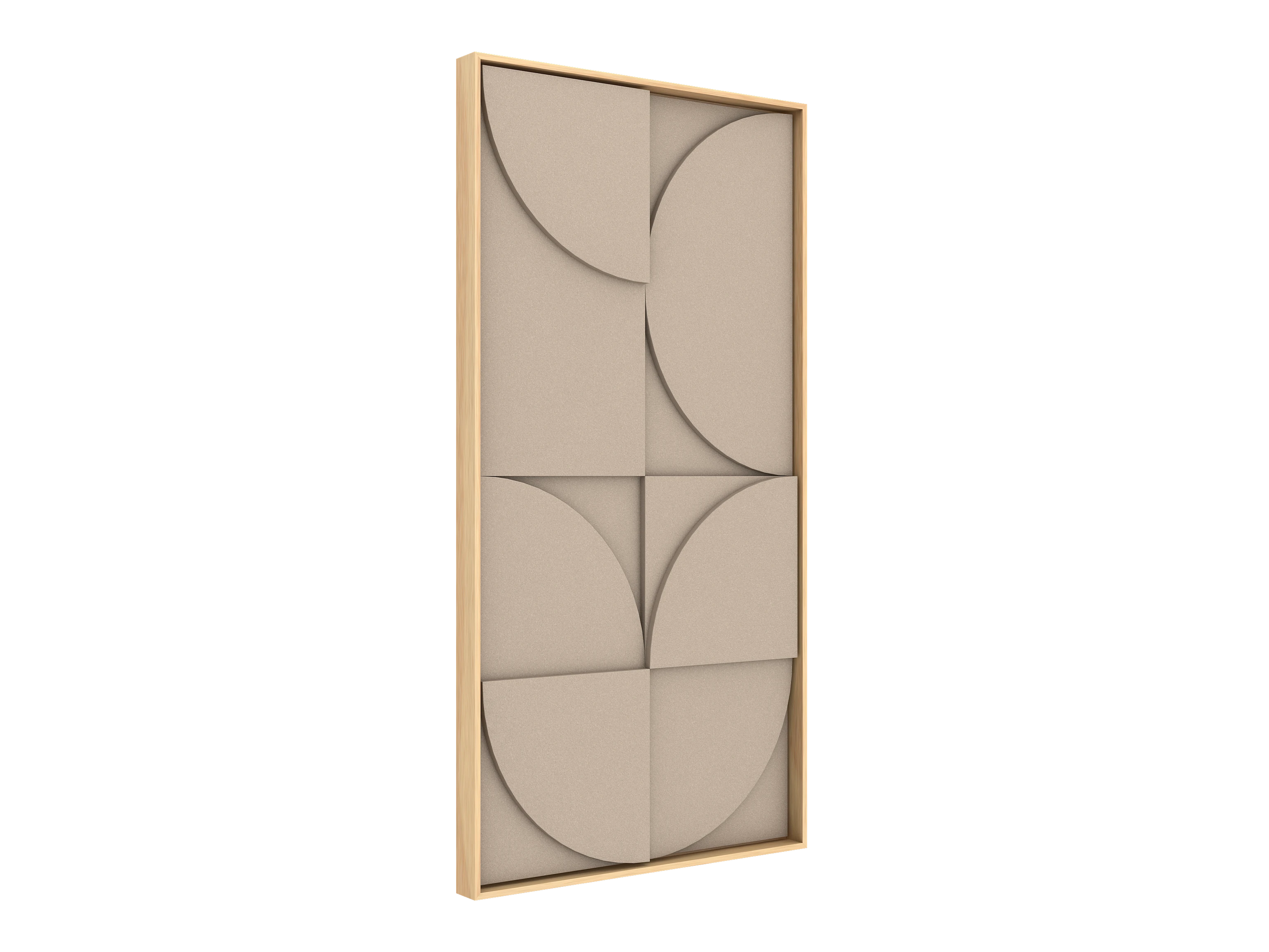 Vicoustic VicShape 3D Decorative Acoustic Panel Pearl PET with Oak frame