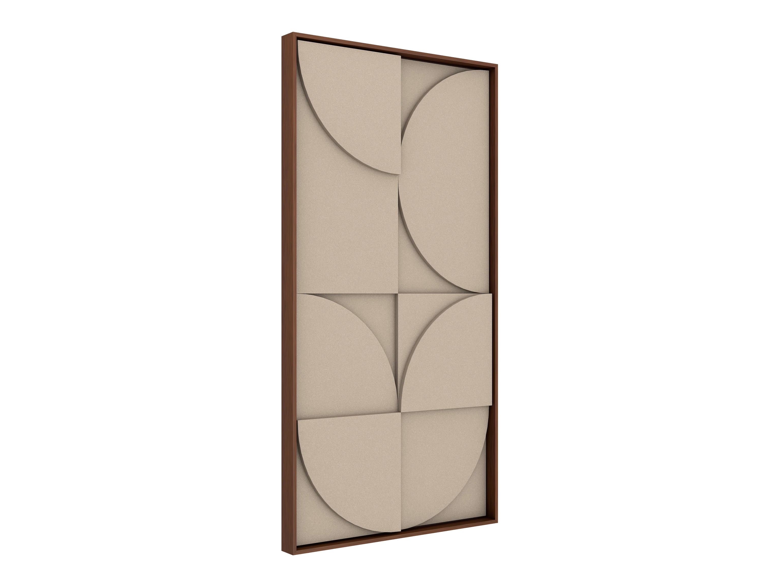 Vicoustic VicShape 3D Decorative Acoustic Panel Pearl PET with Walnut frame