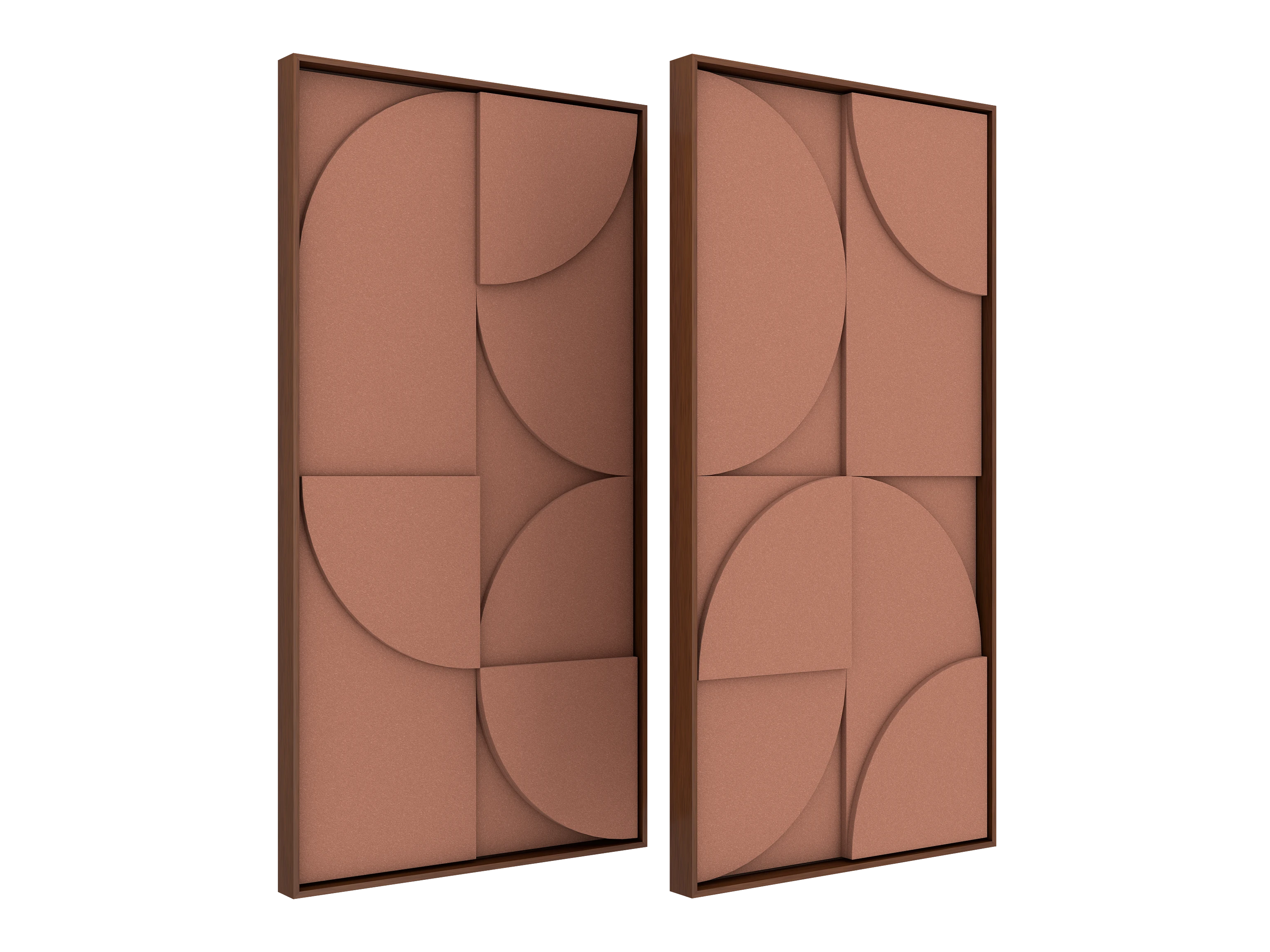 Vicoustic VicShape 3D Duo Decorative Acoustic Panel Coral Haze PET with Walnut frame