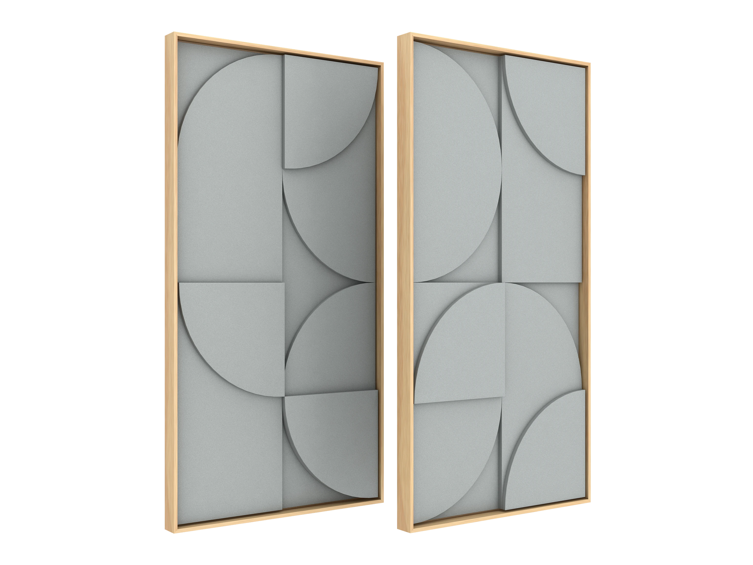 Vicoustic VicShape 3D Duo Decorative Acoustic Panel Glacier PET with Oak frame