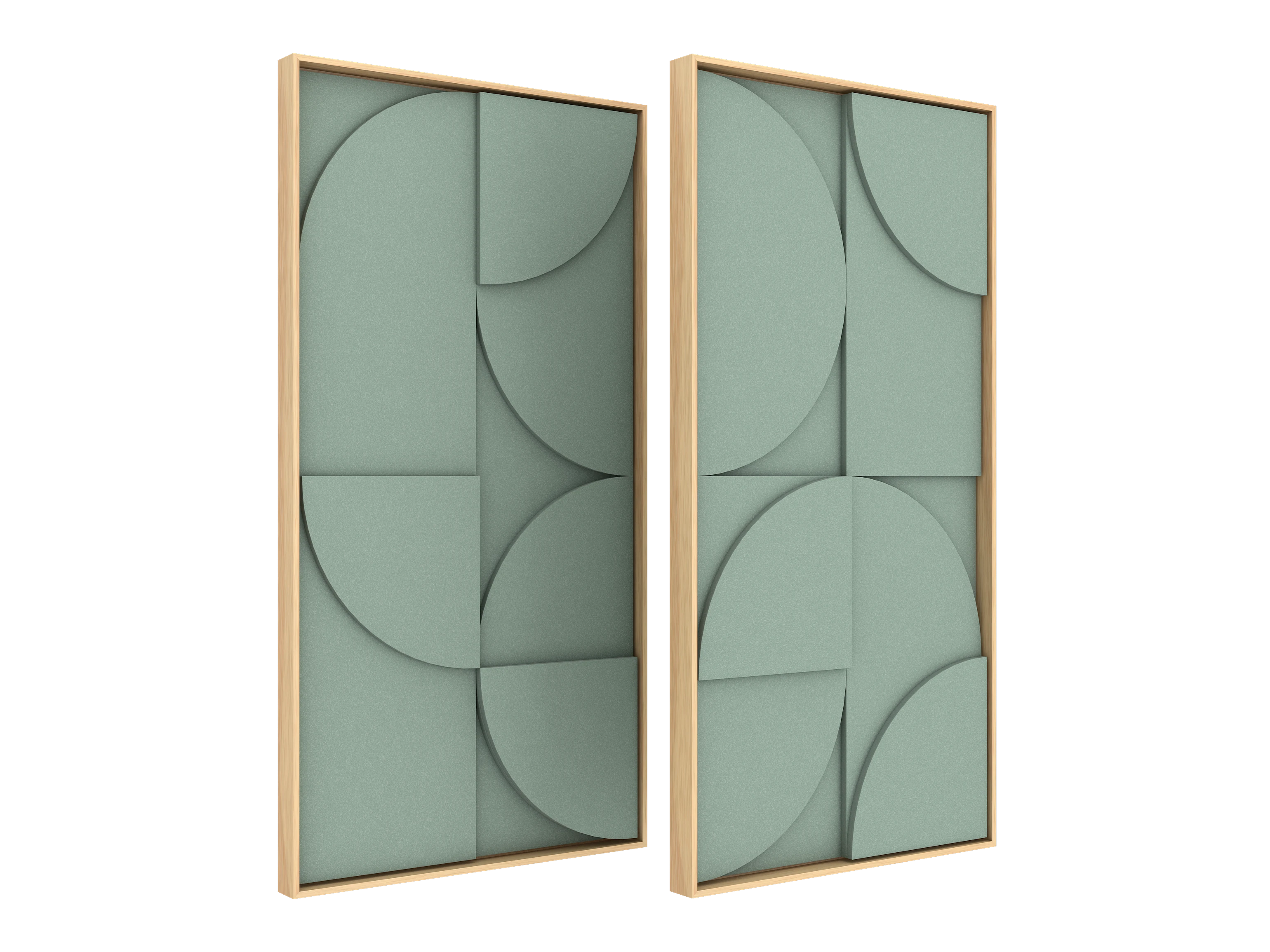 Vicoustic VicShape 3D Duo Decorative Acoustic Panel Mirage PET with Oak frame