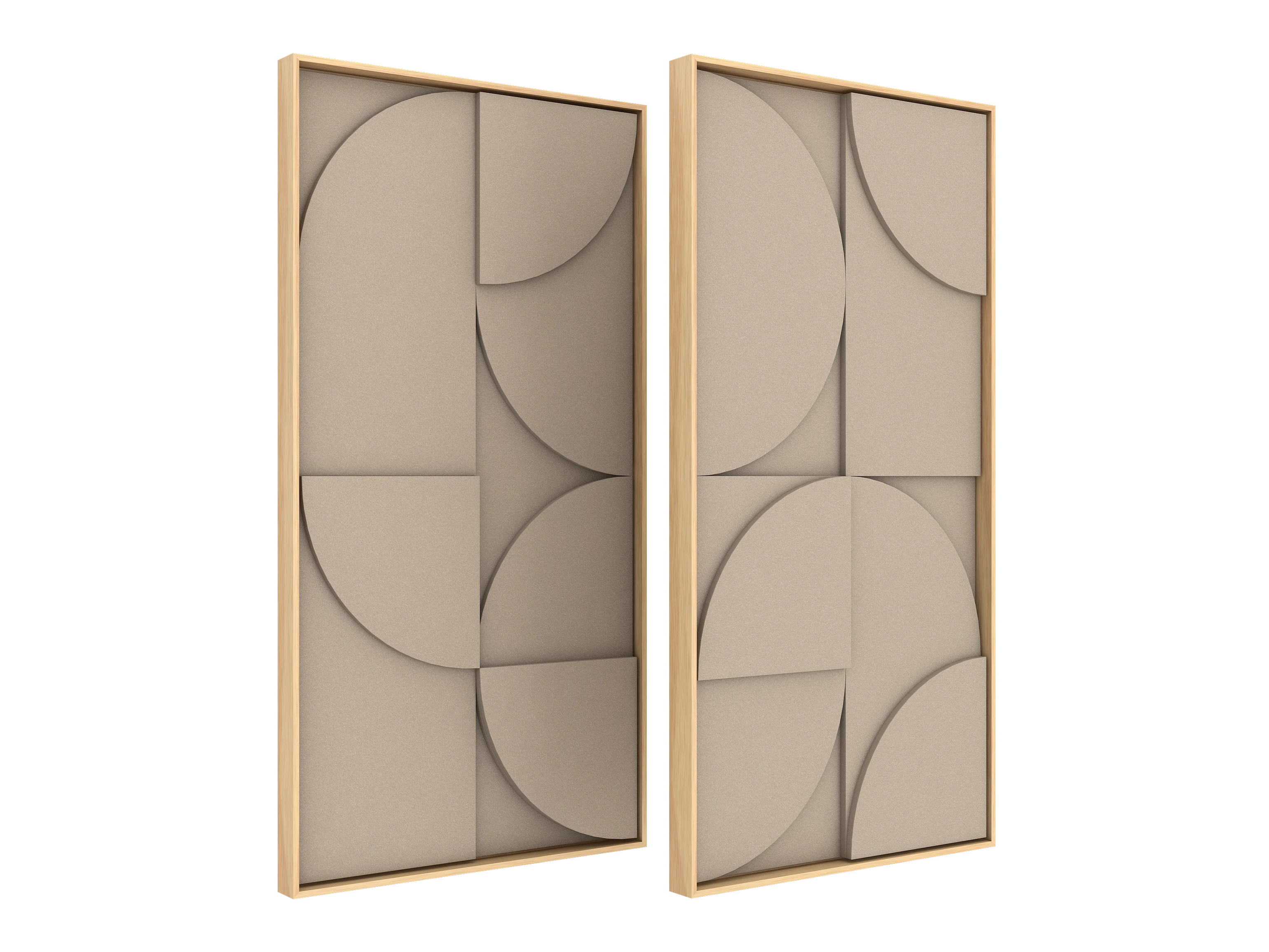 Vicoustic VicShape 3D Duo Decorative Acoustic Panel Pearl PET with Oak frame