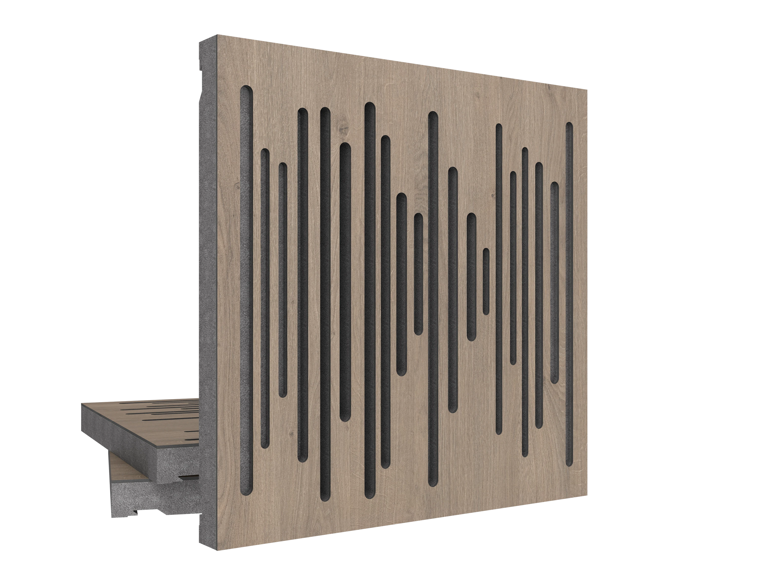 Vicoustic Wavewood Diffuser Ultra MKII GY EPS H1399 Brown Oak SET Acoustic Diffusion Panel