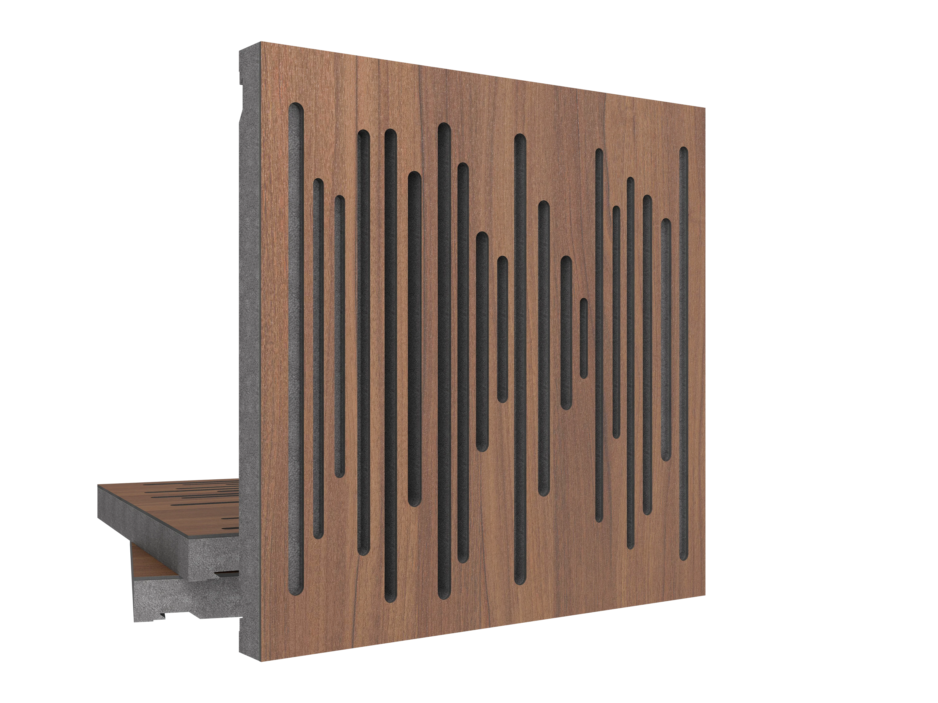 Vicoustic Wavewood Diffuser Ultra MKII GY EPS H3734 Natural Walnut SET Acoustic Diffusion Panel