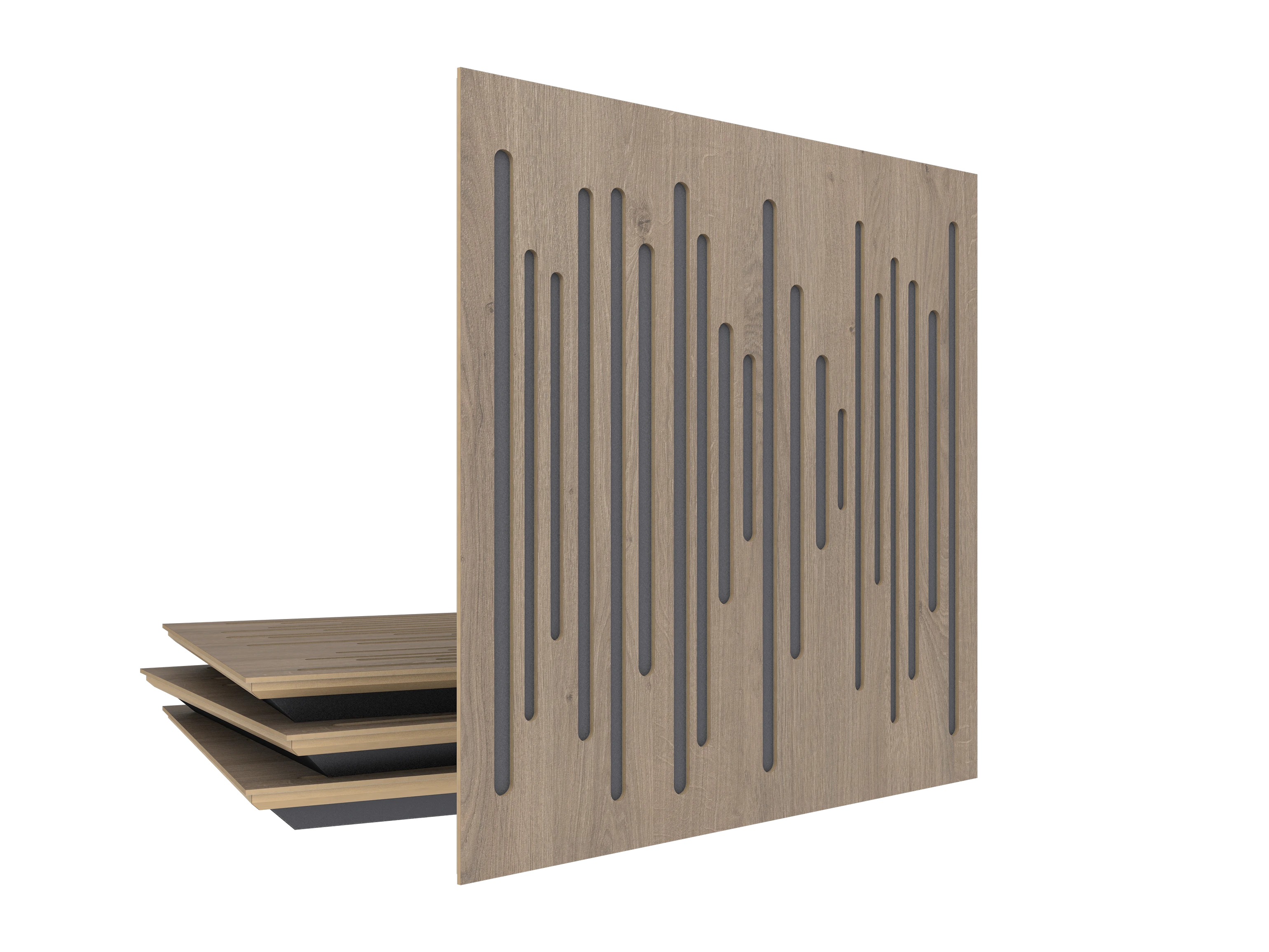 Vicoustic Wavewood Ultra Lite SET H1399 Brown Oak BOX4 Acoustic Absorption Budget Panel