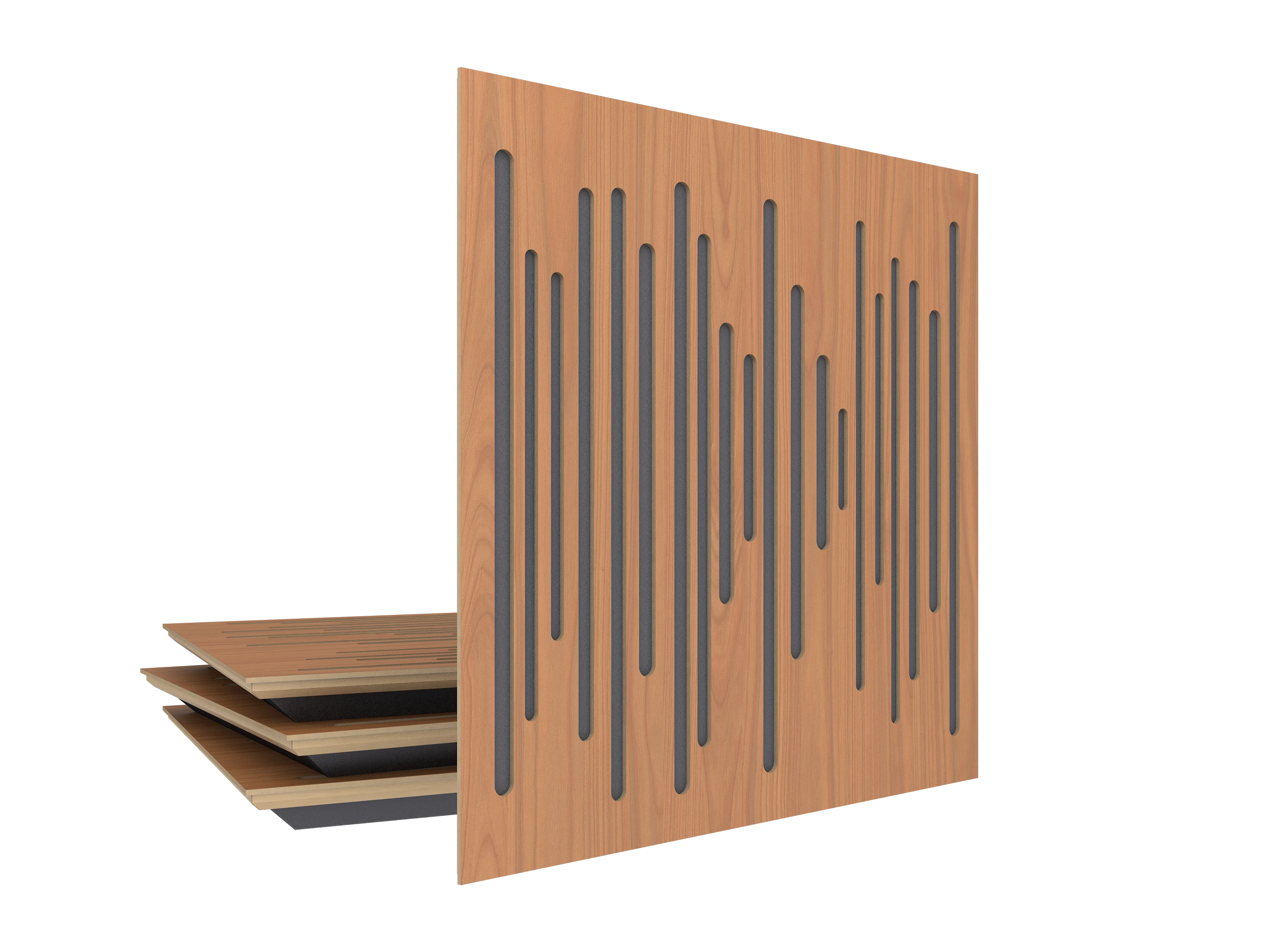 Vicoustic Wavewood Ultra Lite SET H1636 Locarno Cherry BOX4 Acoustic Absorption Budget Panel