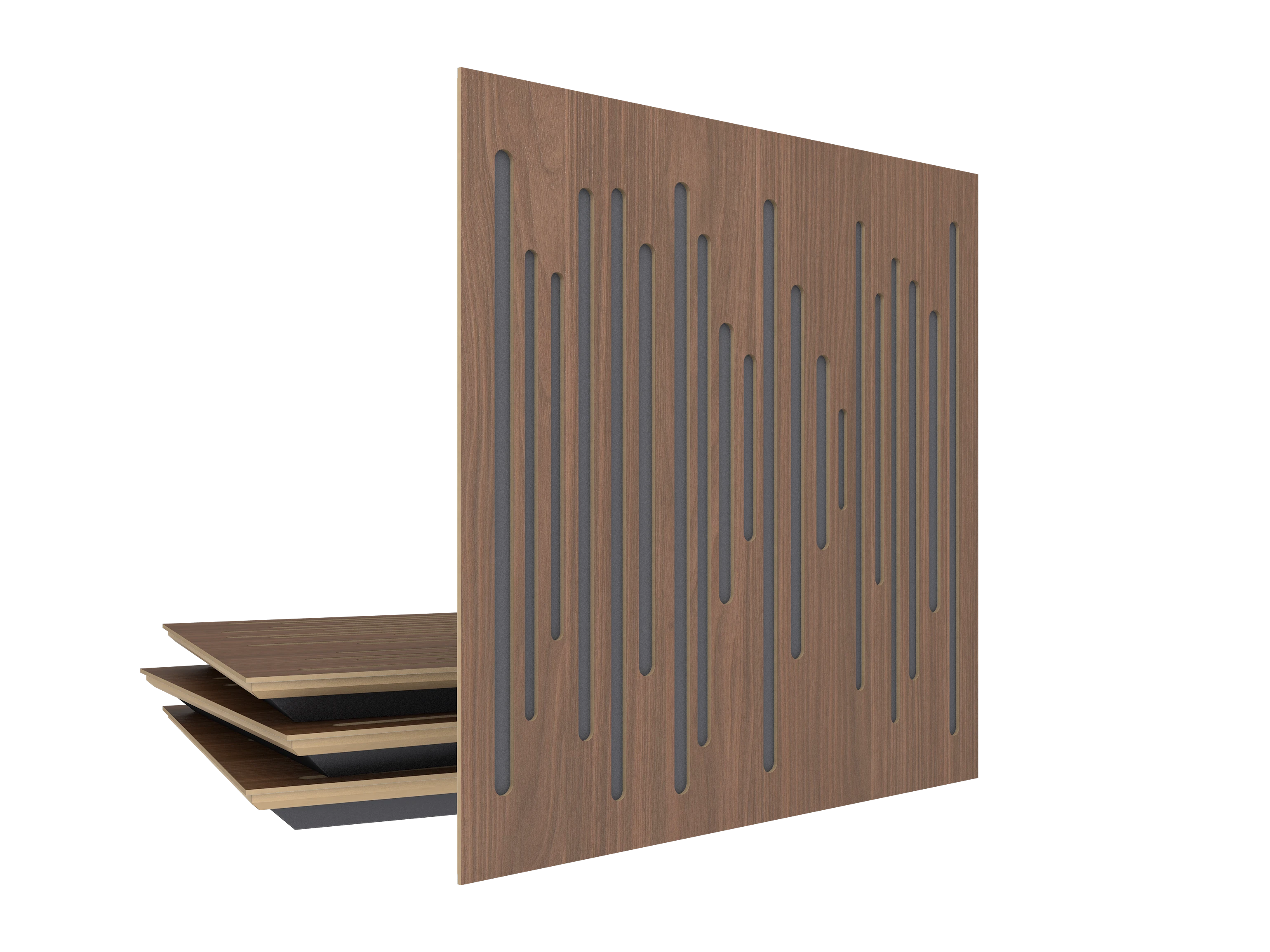 Vicoustic Wavewood Ultra Lite SET H1714 Dark Walnut BOX4 Acoustic Absorption Budget Panel
