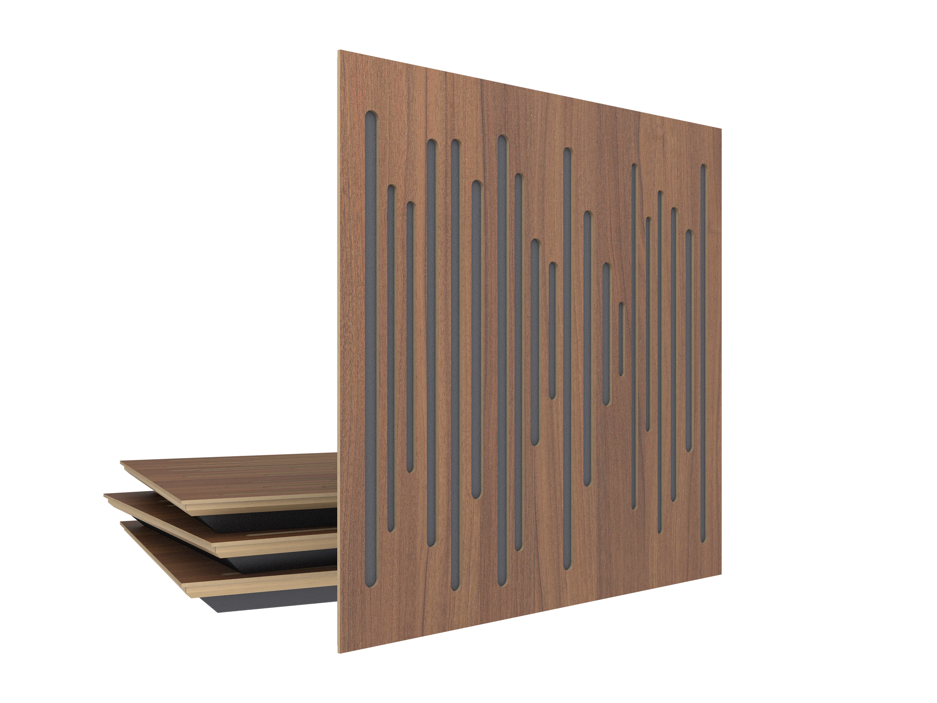 Vicoustic Wavewood Ultra Lite SET H3734 Natural Walnut BOX4 Acoustic Absorption Budget Panel