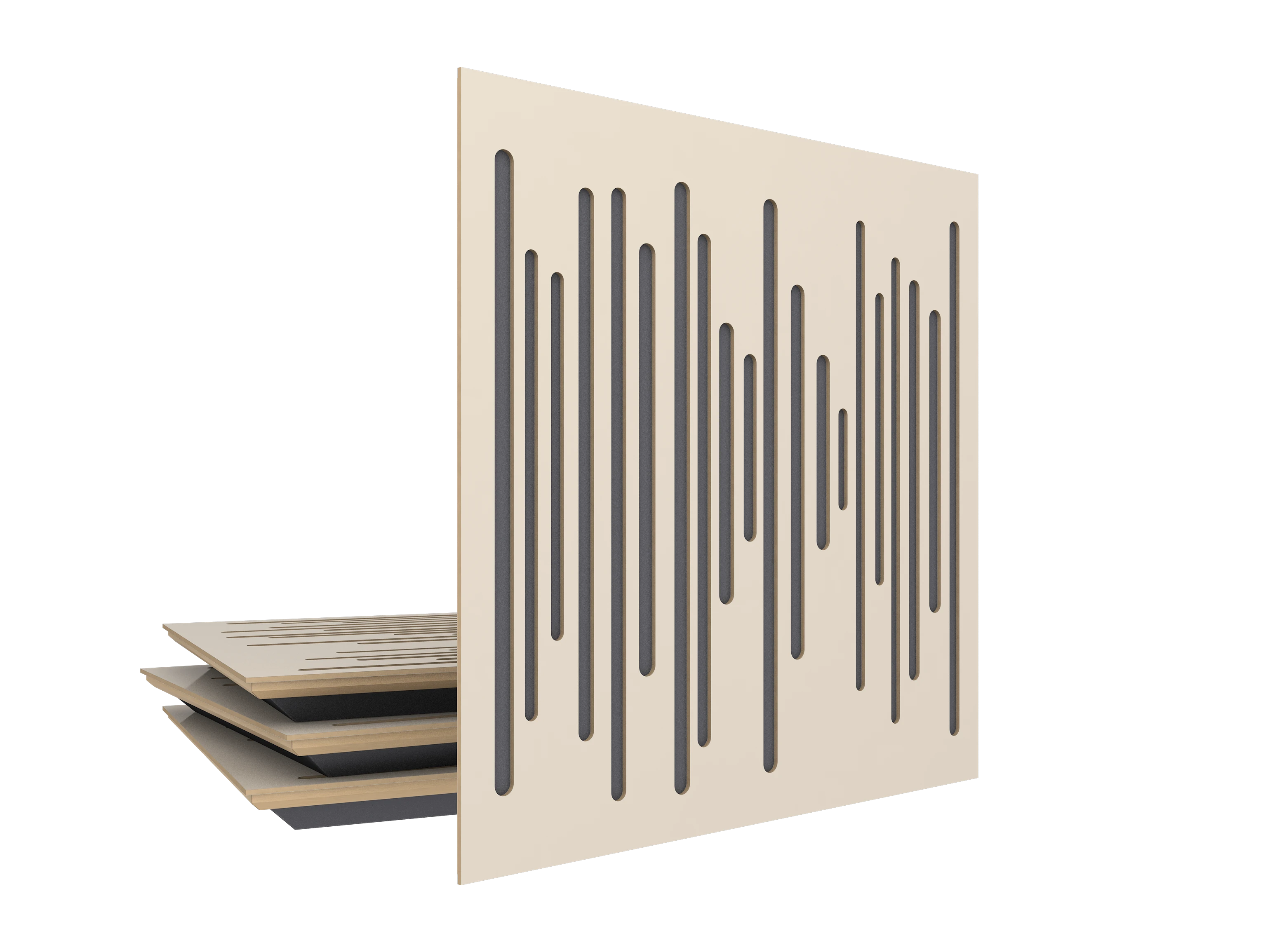 Vicoustic Wavewood Ultra Lite SET U705PM Angora White BOX4 Acoustic Absorption Budget Panel