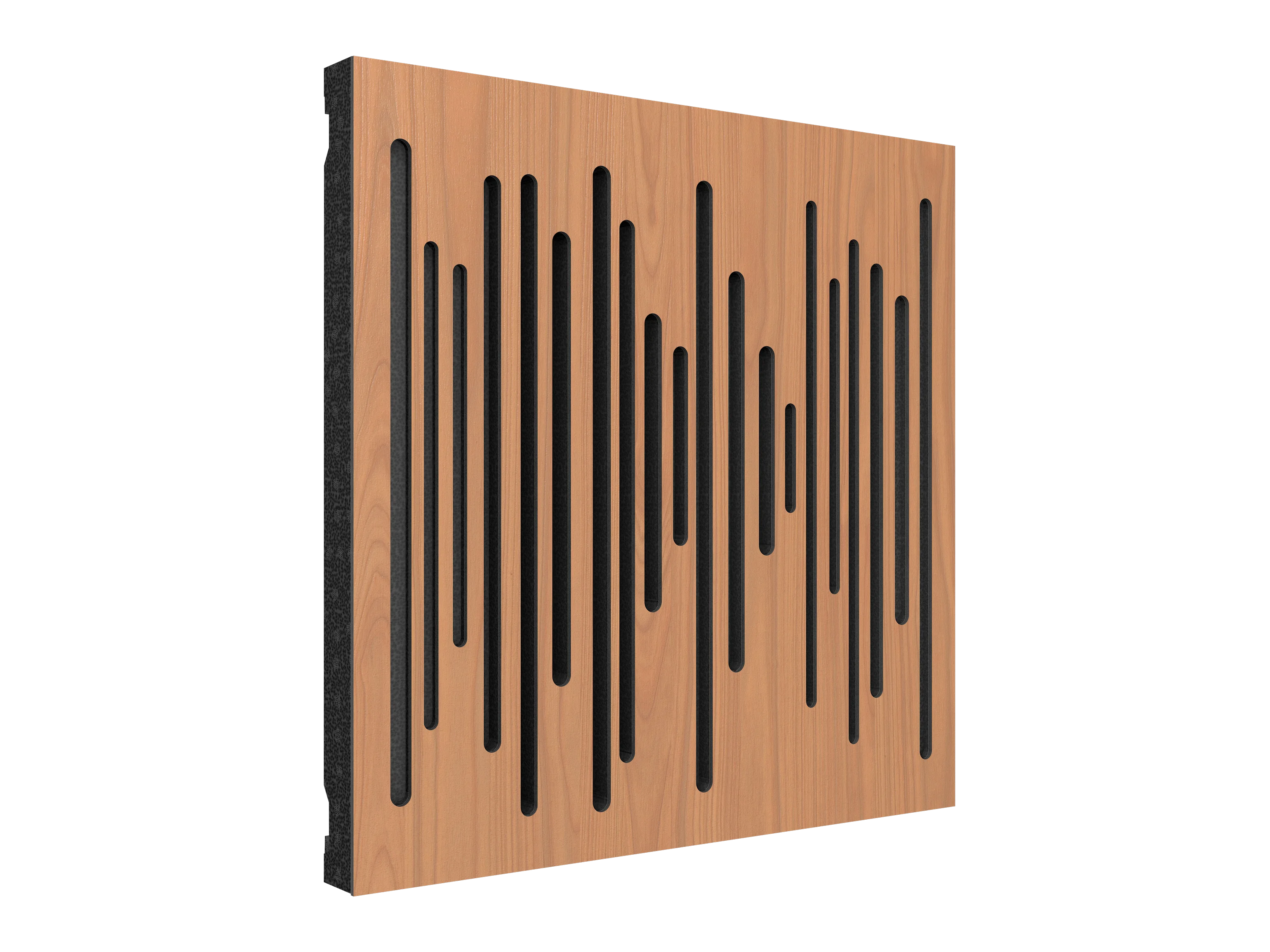 Vicoustic Wavewood Diffuser Ultra MKII Sound Diffusion Acoustic Panels in Locarno Cherry and Black