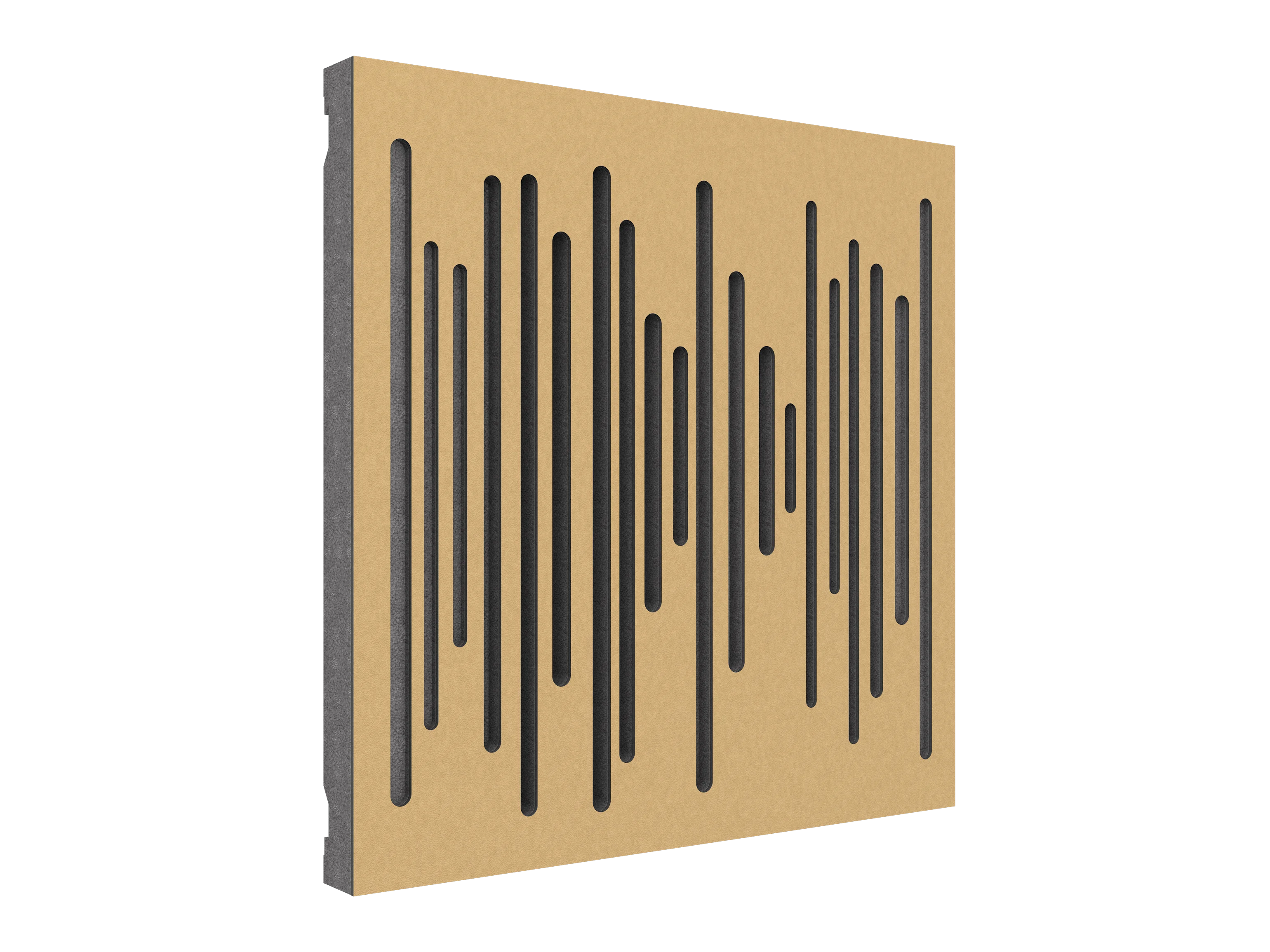 Vicoustic Wavewood Diffuser Ultra MKII Sound Diffusion Acoustic Panels in Metallic Gold and Grey