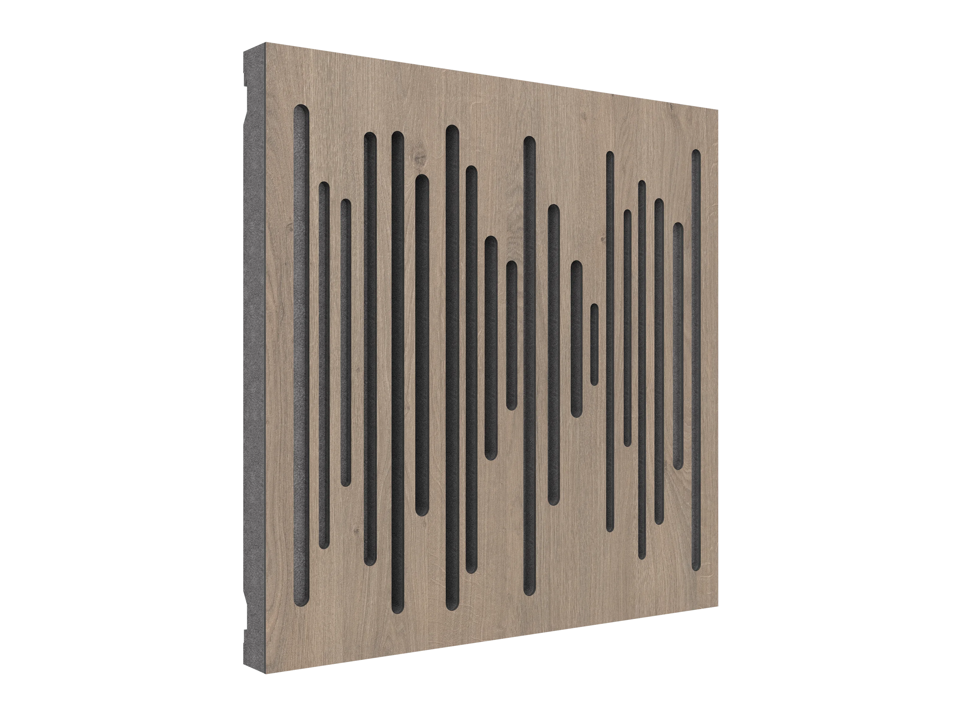 Vicoustic Wavewood Diffuser Ultra MKII Sound Diffusion Acoustic Panels in Brown Oak and Grey