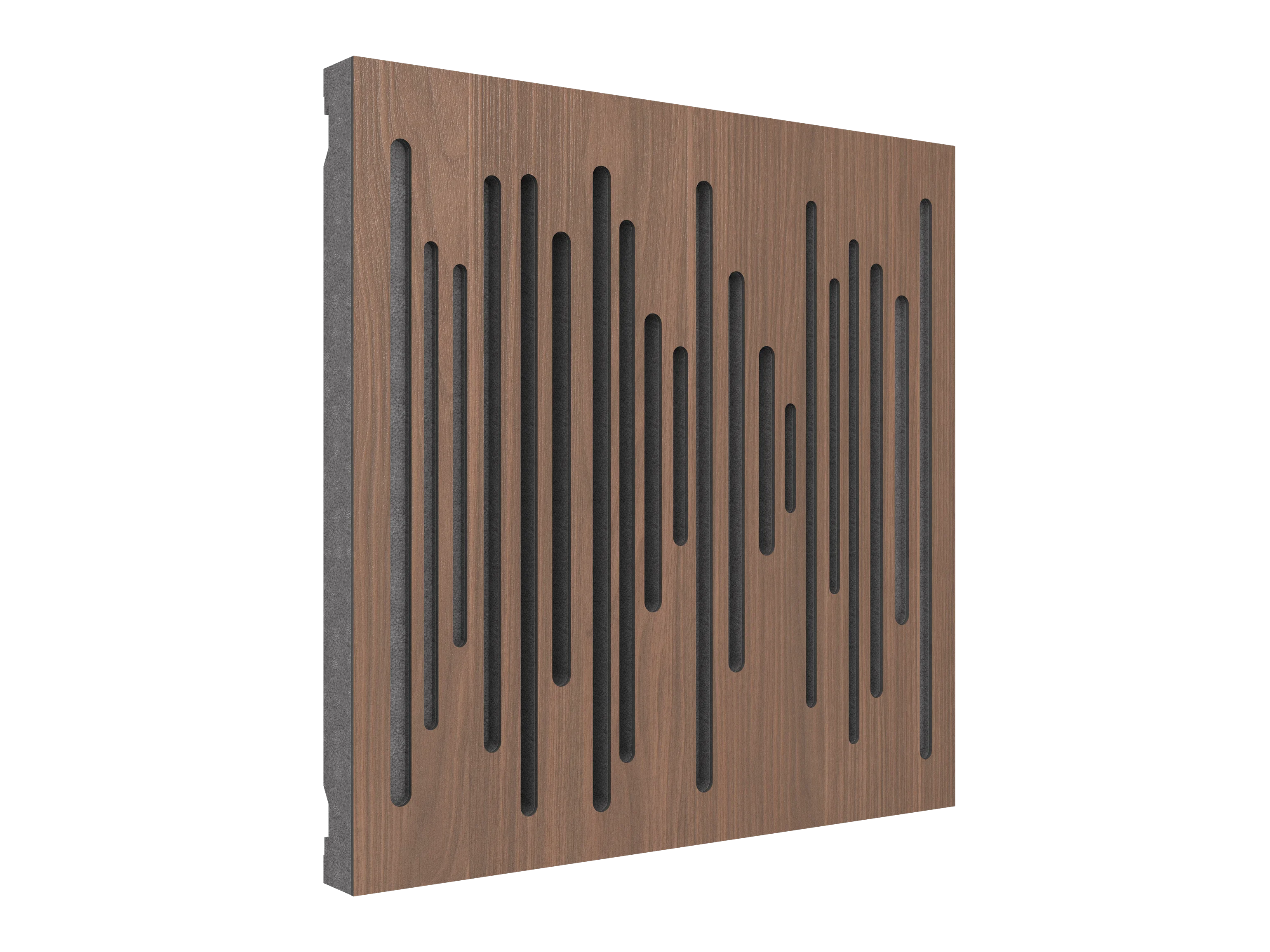 Vicoustic Wavewood Diffuser Ultra MKII Sound Diffusion Acoustic Panels in Dark Walnut and Grey