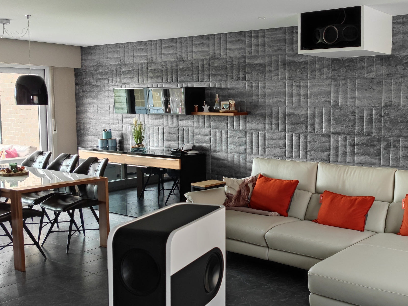 Home Theater in Living and Dining Room