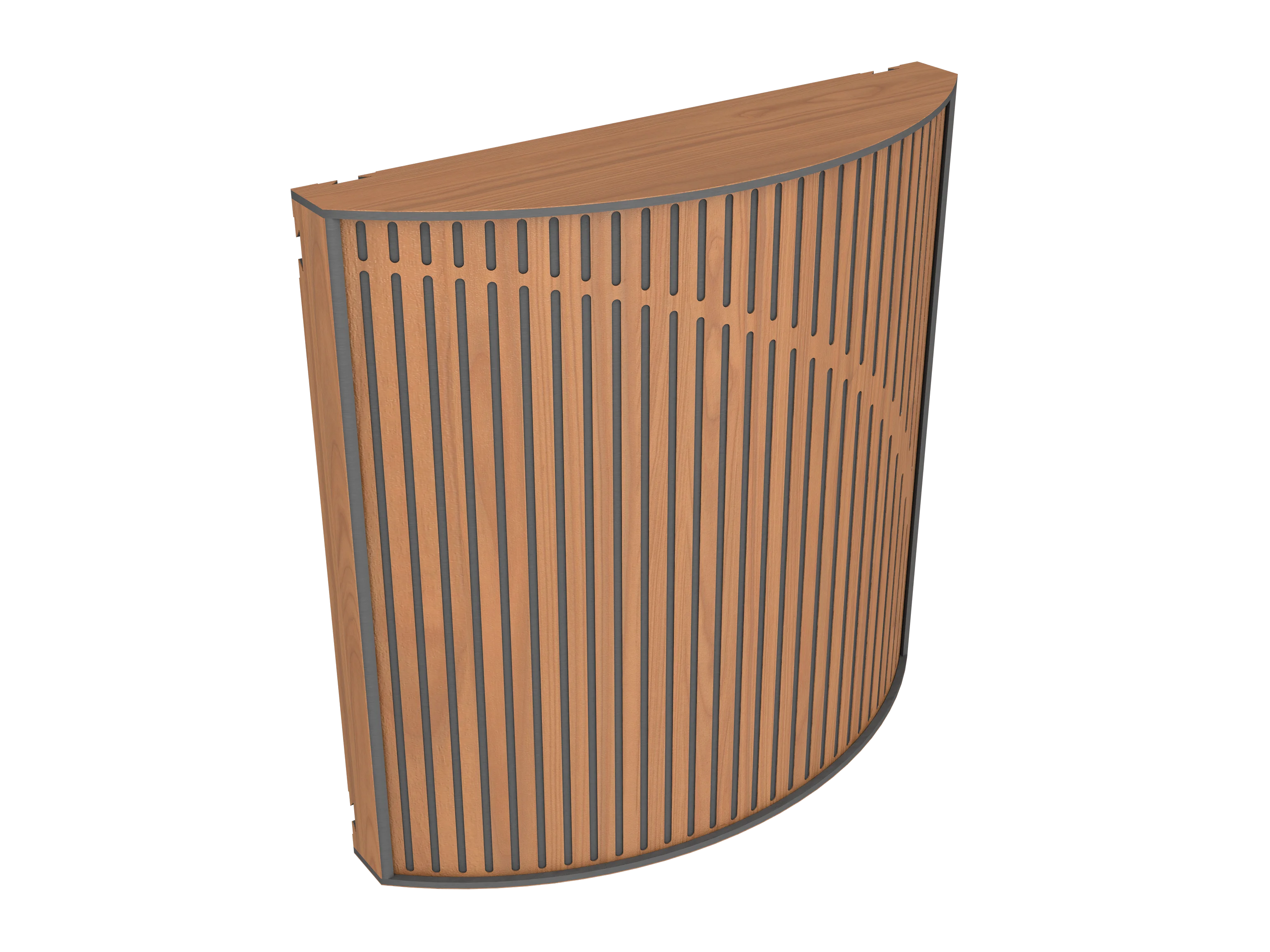 Vicoustic Cinema Round Ultra Fuser Sound Diffuser Acoustic Panel in Locarno Cherry