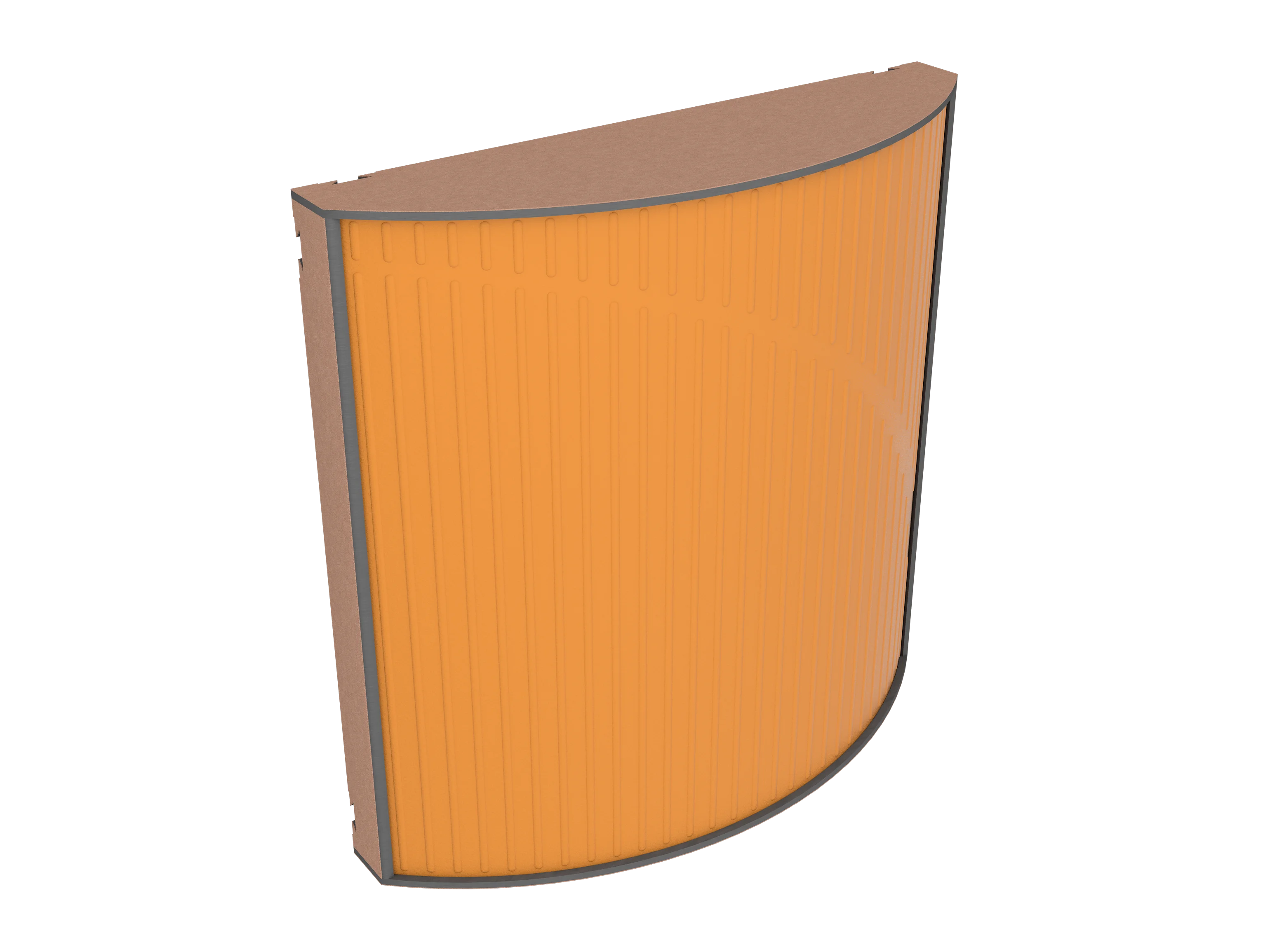 Vicoustic Cinema Round Ultra VMT Sound Absorbing Acoustic Panel in Pumpkin Orange and Metallic Copper