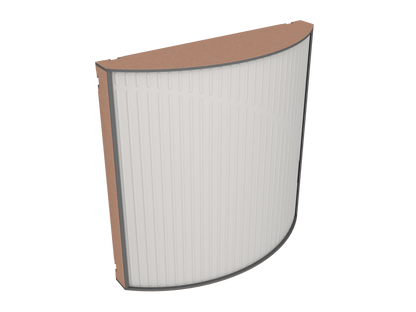 Vicoustic Cinema Round Ultra VMT Sound Absorbing Acoustic Panel in Light Grey and Metallic Copper