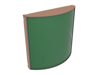 Vicoustic Cinema Round Ultra VMT Sound Absorbing Acoustic Panel in Musk Green and Metallic Copper