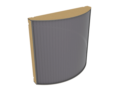 Vicoustic Cinema Round Ultra VMT Sound Absorbing Acoustic Panel in Grey and Metallic Gold