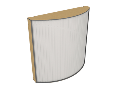 Vicoustic Cinema Round Ultra VMT Sound Absorbing Acoustic Panel in Light Grey and Metallic Gold