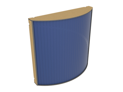 Vicoustic Cinema Round Ultra VMT Sound Absorbing Acoustic Panel in Blue and Metallic Gold