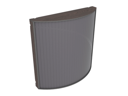 Vicoustic Cinema Round Ultra VMT Sound Absorbing Acoustic Panel in Grey and Dark Wenge