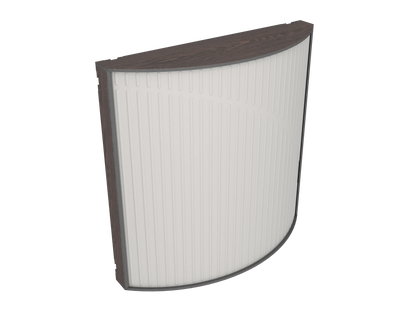 Vicoustic Cinema Round Ultra VMT Sound Absorbing Acoustic Panel in Light Grey and Dark Wenge