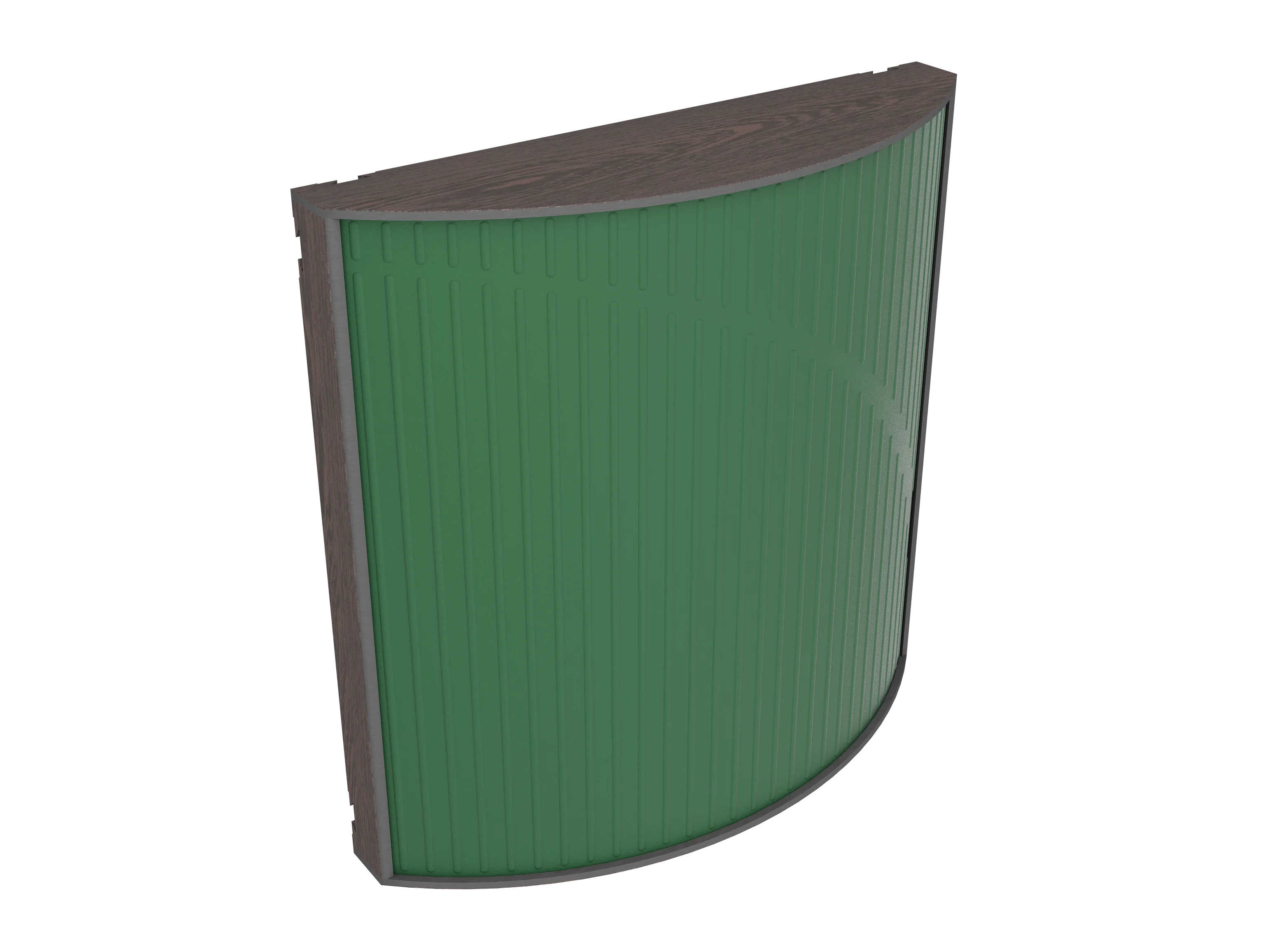 Vicoustic Cinema Round Ultra VMT Sound Absorbing Acoustic Panel in Musk Green and Dark Wenge