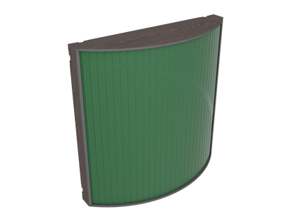 Vicoustic Cinema Round Ultra VMT Sound Absorbing Acoustic Panel in Musk Green and Dark Wenge