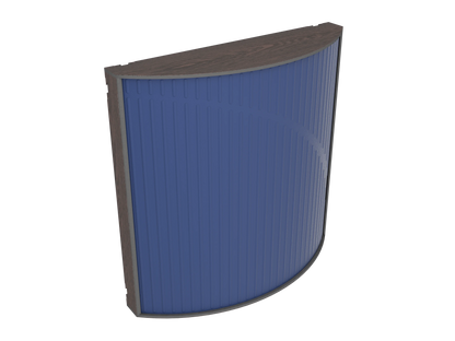 Vicoustic Cinema Round Ultra VMT Sound Absorbing Acoustic Panel in Blue and Dark Wenge