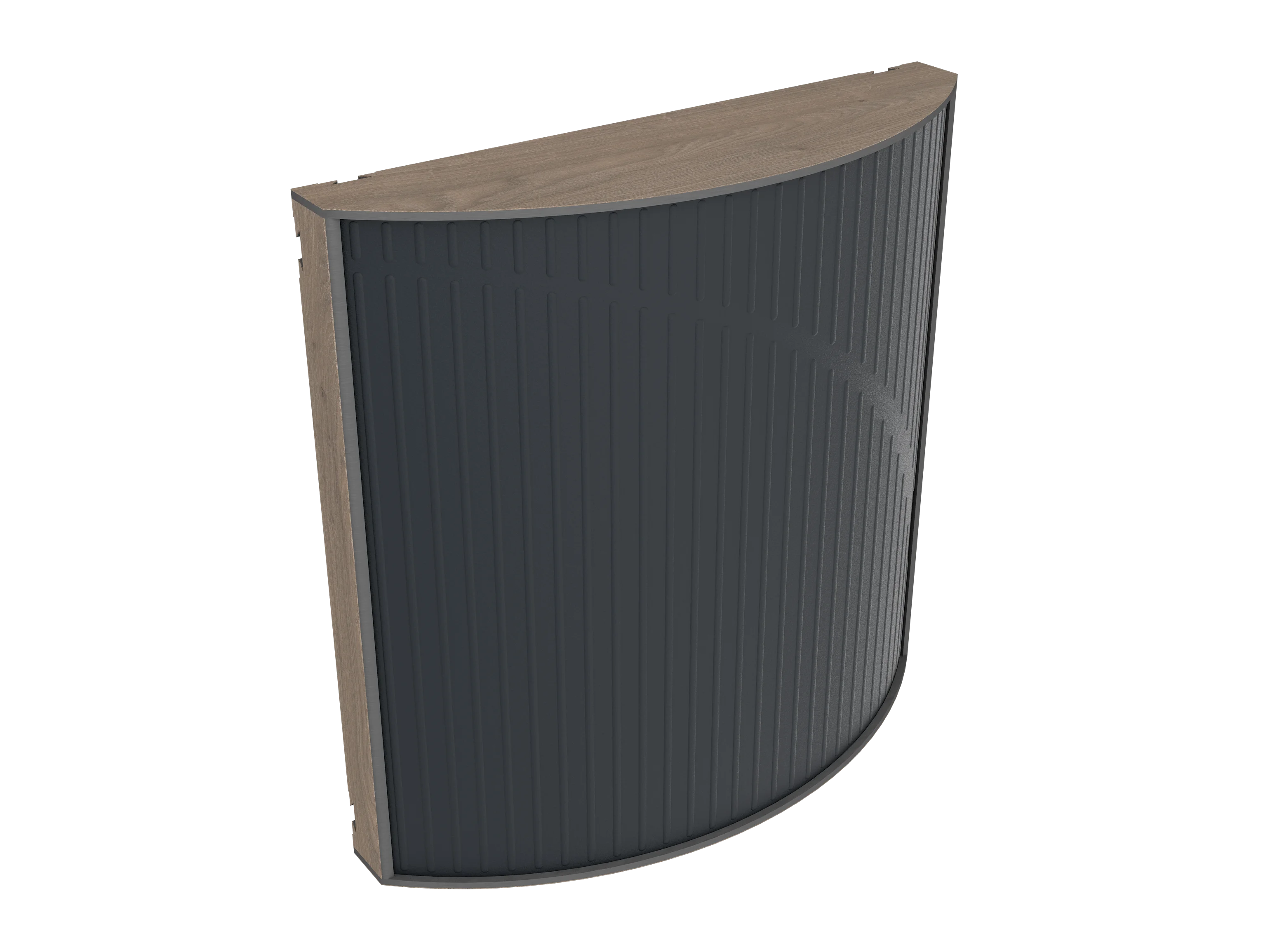 Vicoustic Cinema Round Ultra VMT Sound Absorbing Acoustic Panel in Black and Brown Oak