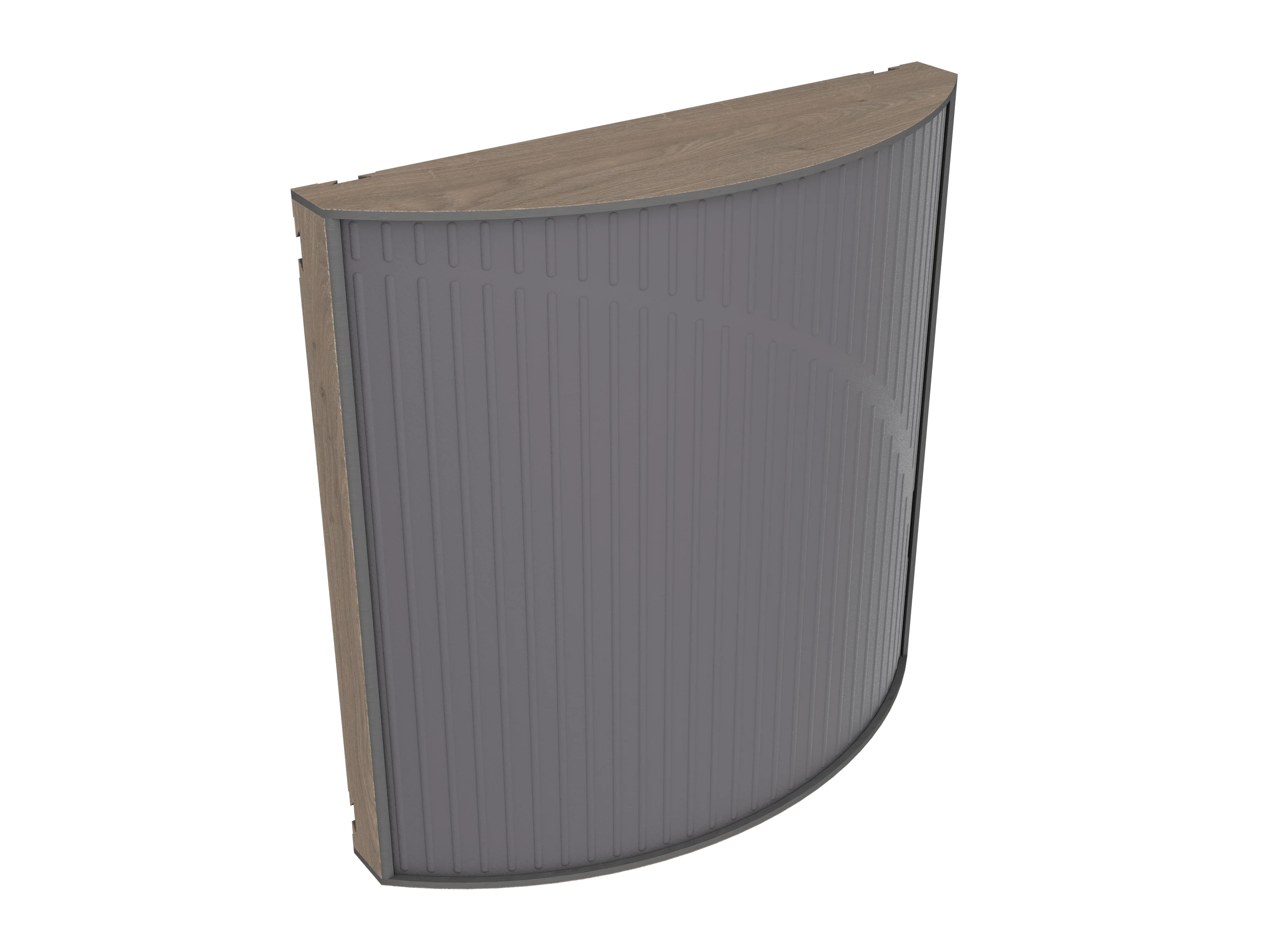 Vicoustic Cinema Round Ultra VMT Sound Absorbing Acoustic Panel in Grey and Brown Oak