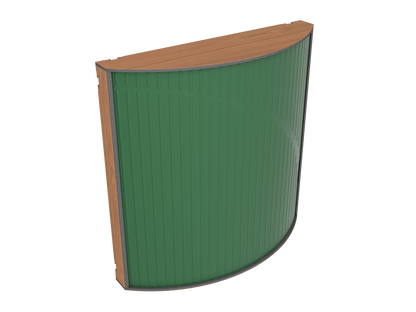 Vicoustic Cinema Round Ultra VMT Sound Absorbing Acoustic Panel in Musk Green and Locarno Cherry