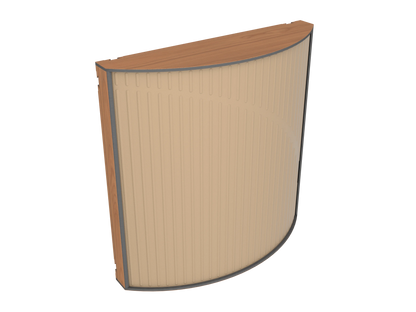 Vicoustic Cinema Round Ultra VMT Sound Absorbing Acoustic Panel in Beige and Locarno Cherry