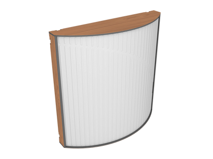 Vicoustic Cinema Round Ultra VMT Sound Absorbing Acoustic Panel in Natural White and Locarno Cherry