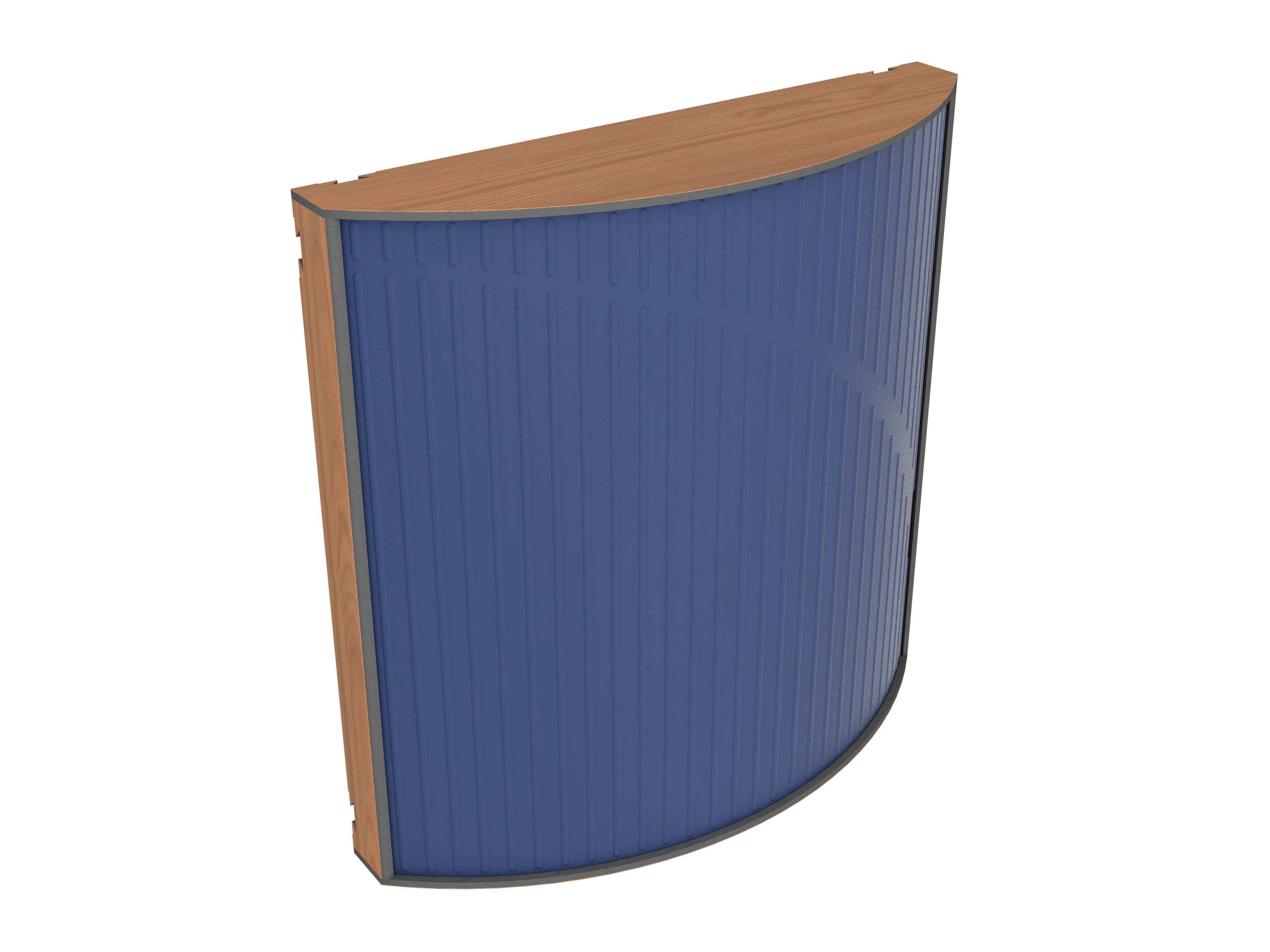 Vicoustic Cinema Round Ultra VMT Sound Absorbing Acoustic Panel in Blue and Locarno Cherry