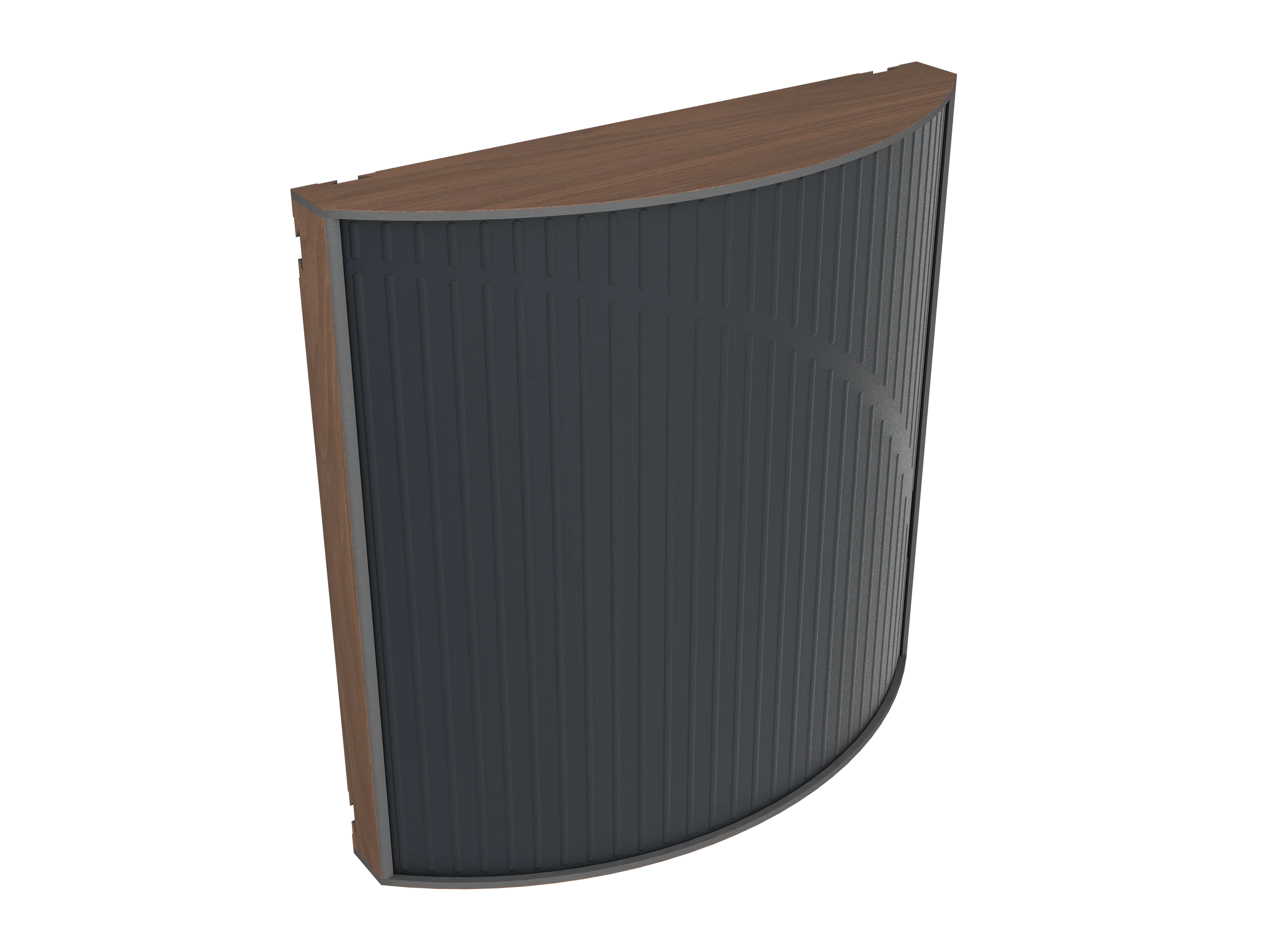 Vicoustic Cinema Round Ultra VMT Sound Absorbing Acoustic Panel in Black and Dark Walnut