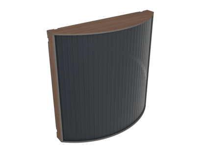 Vicoustic Cinema Round Ultra VMT Sound Absorbing Acoustic Panel in Black and Dark Walnut