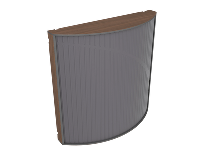 Vicoustic Cinema Round Ultra VMT Sound Absorbing Acoustic Panel in Grey and Dark Walnut