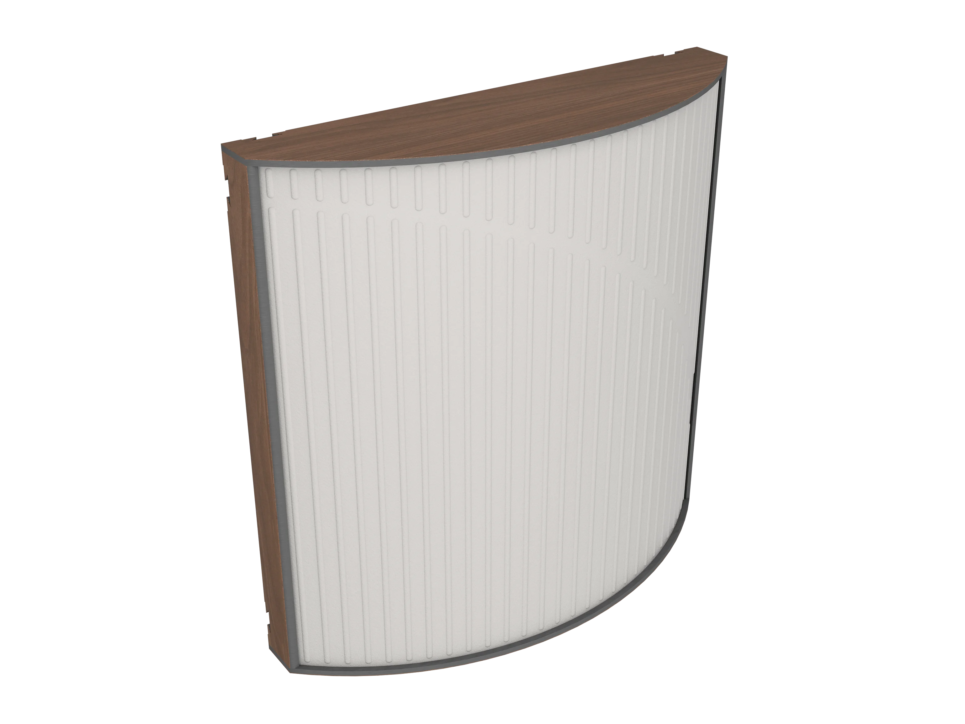 Vicoustic Cinema Round Ultra VMT Sound Absorbing Acoustic Panel in Light Grey and Dark Walnut