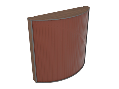 Vicoustic Cinema Round Ultra VMT Sound Absorbing Acoustic Panel in Brown and Dark Walnut