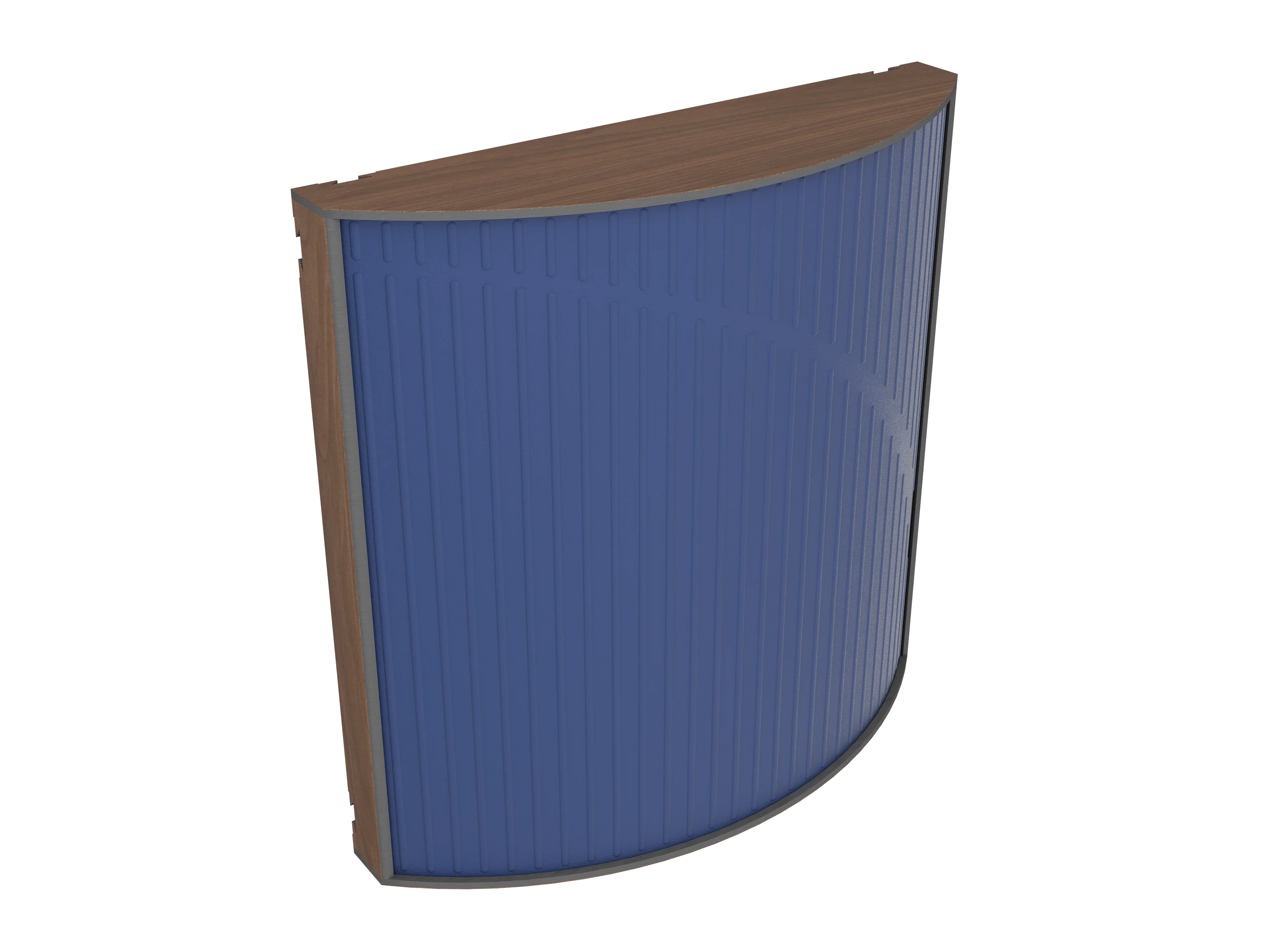 Vicoustic Cinema Round Ultra VMT Sound Absorbing Acoustic Panel in Blue and Dark Walnut