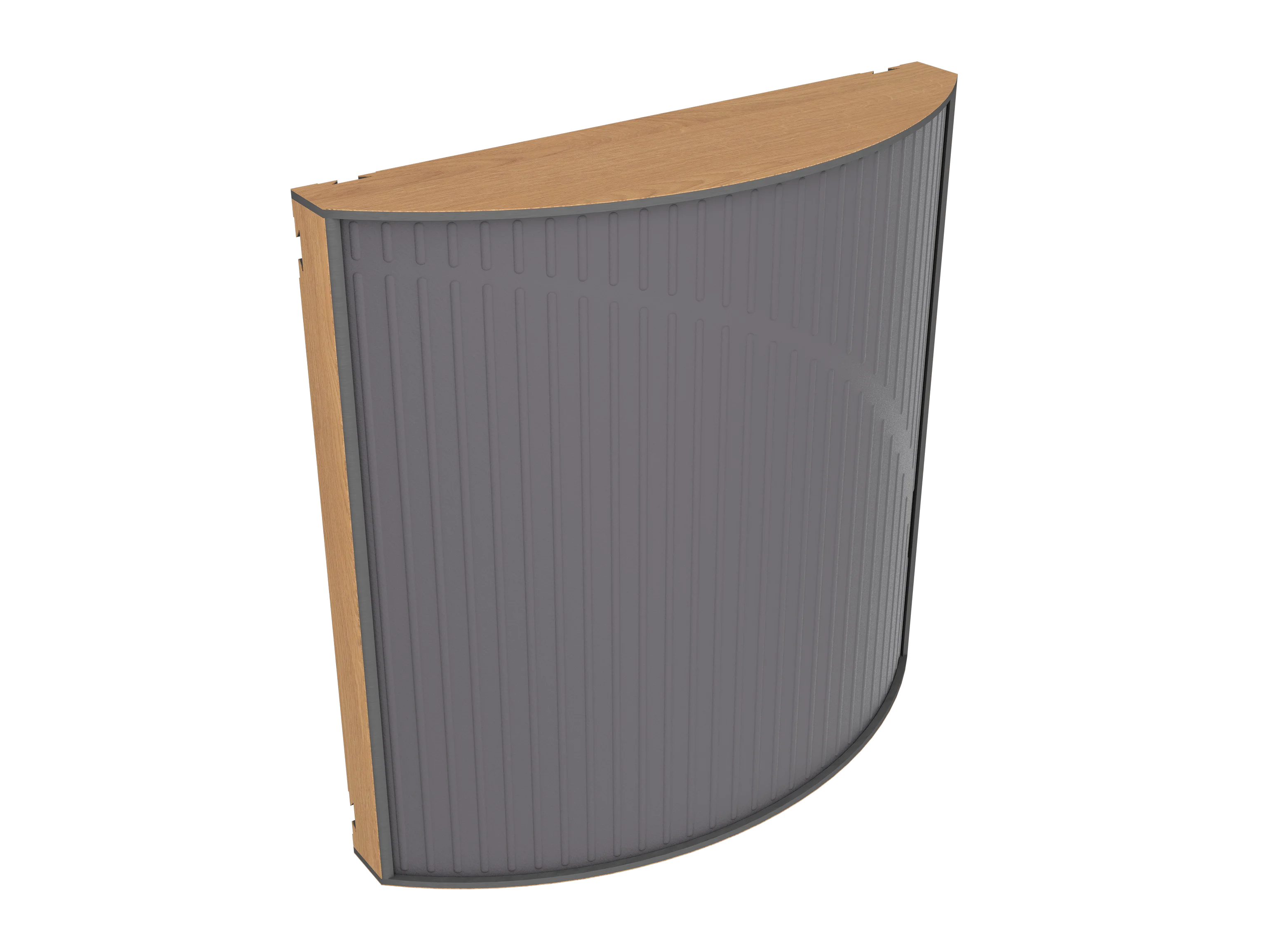 Vicoustic Cinema Round Ultra VMT Sound Absorbing Acoustic Panel in Grey and Natural Oak