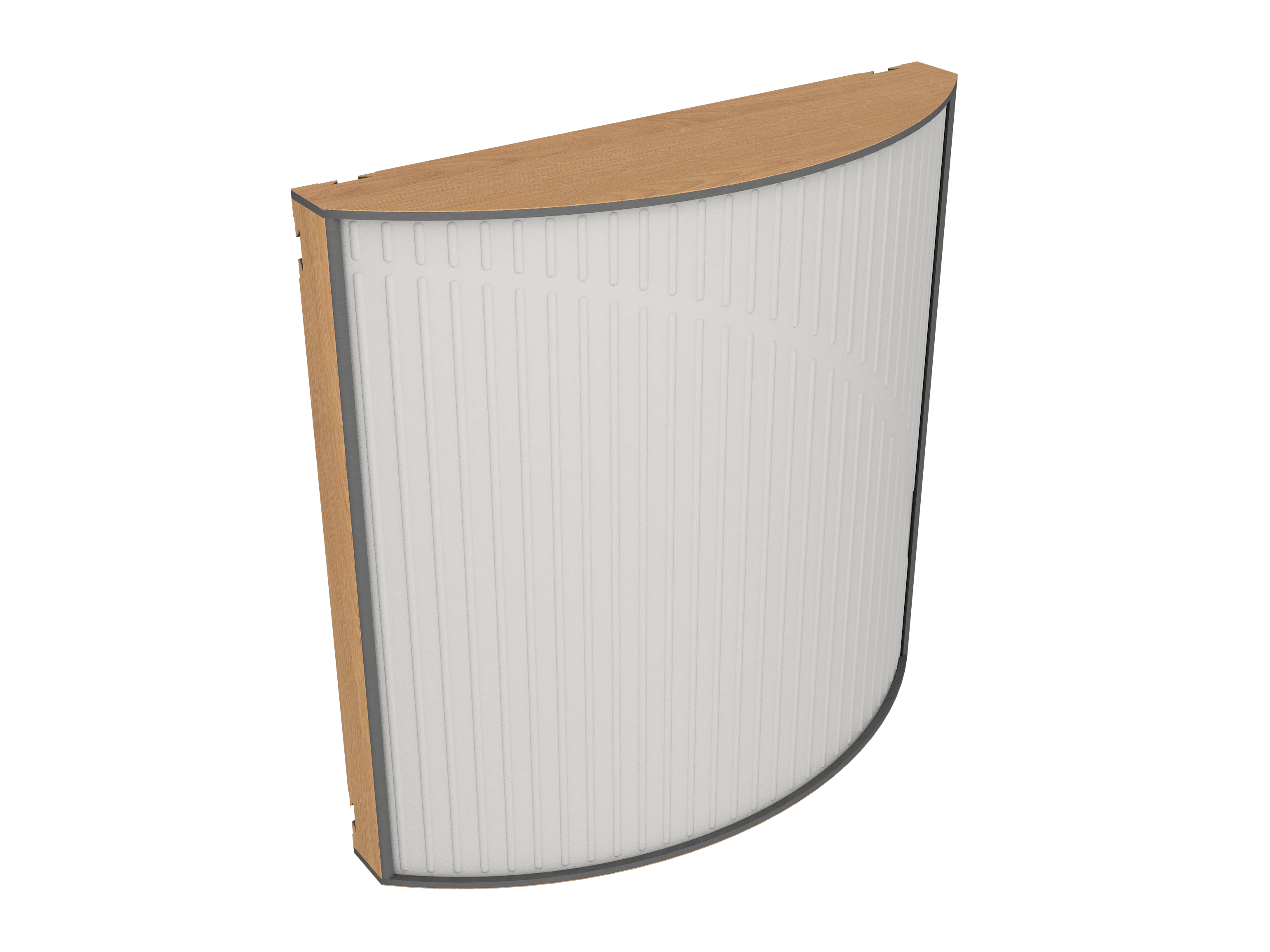 Vicoustic Cinema Round Ultra VMT Sound Absorbing Acoustic Panel in Light Grey and Natural Oak