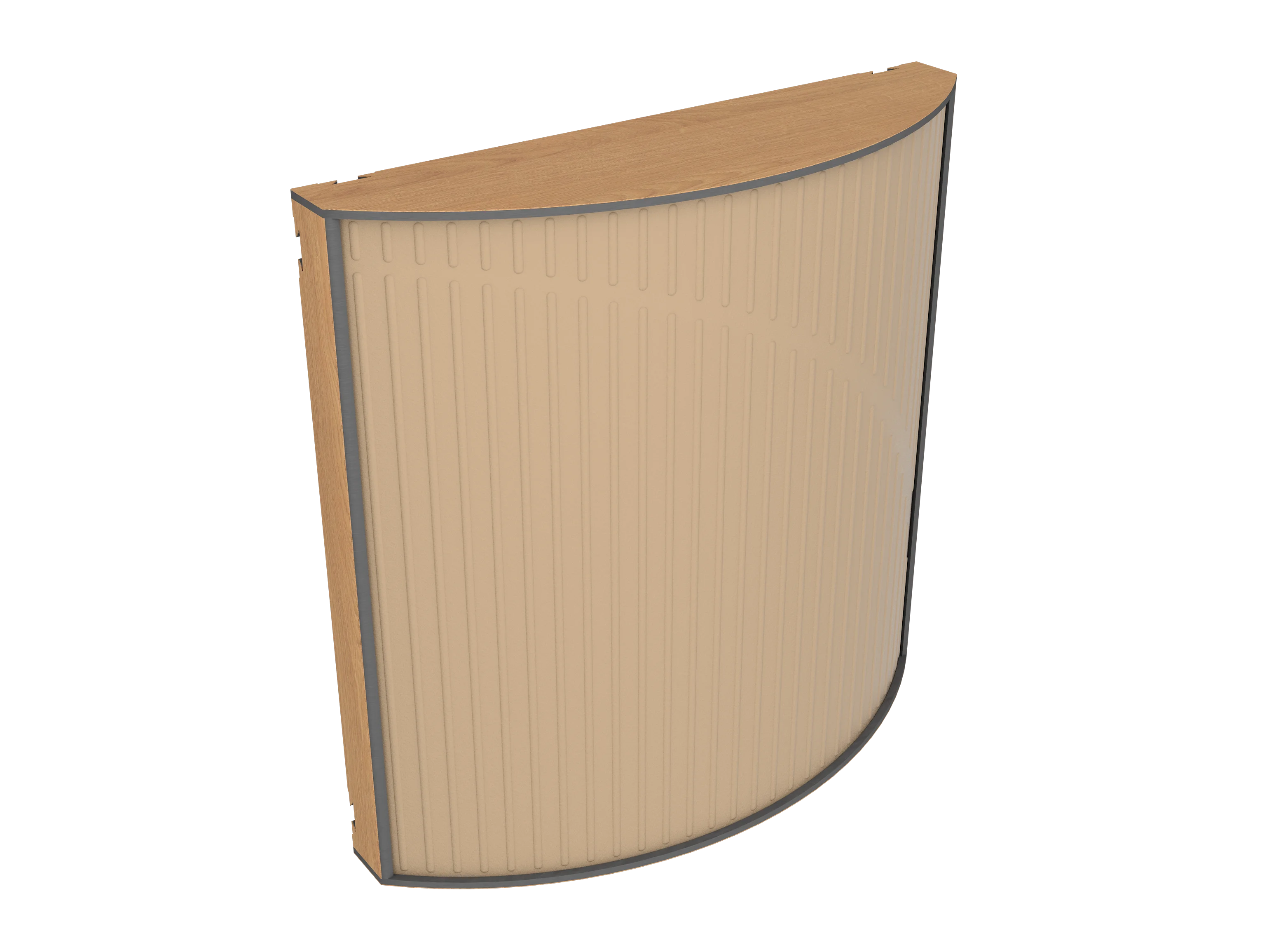 Vicoustic Cinema Round Ultra VMT Sound Absorbing Acoustic Panel in Beige and Natural Oak